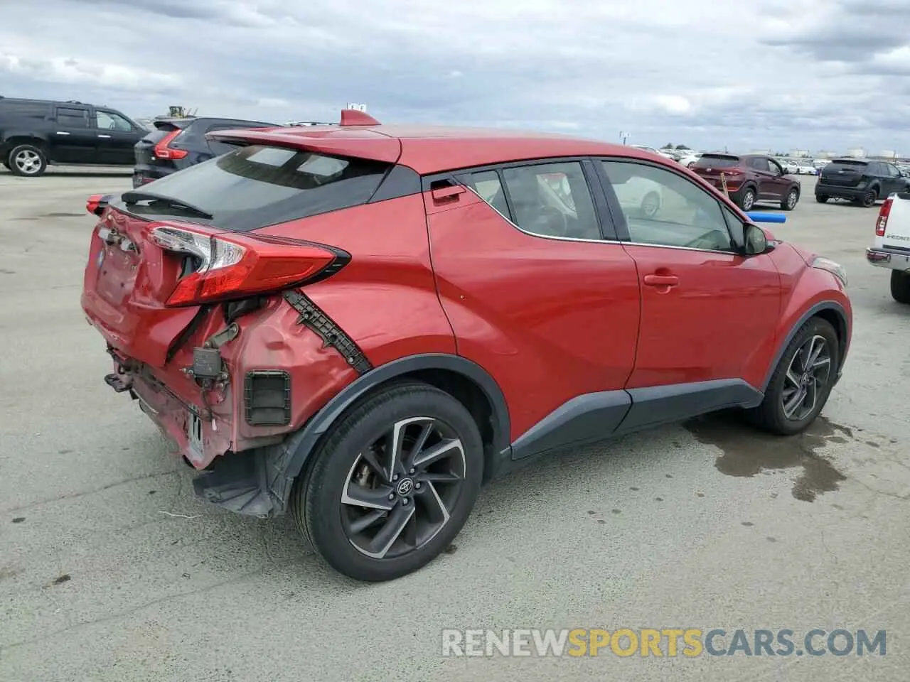 3 fotografías del automóvil dañado JTNKHMBX2M1104830 TOYOTA C-HR 2021