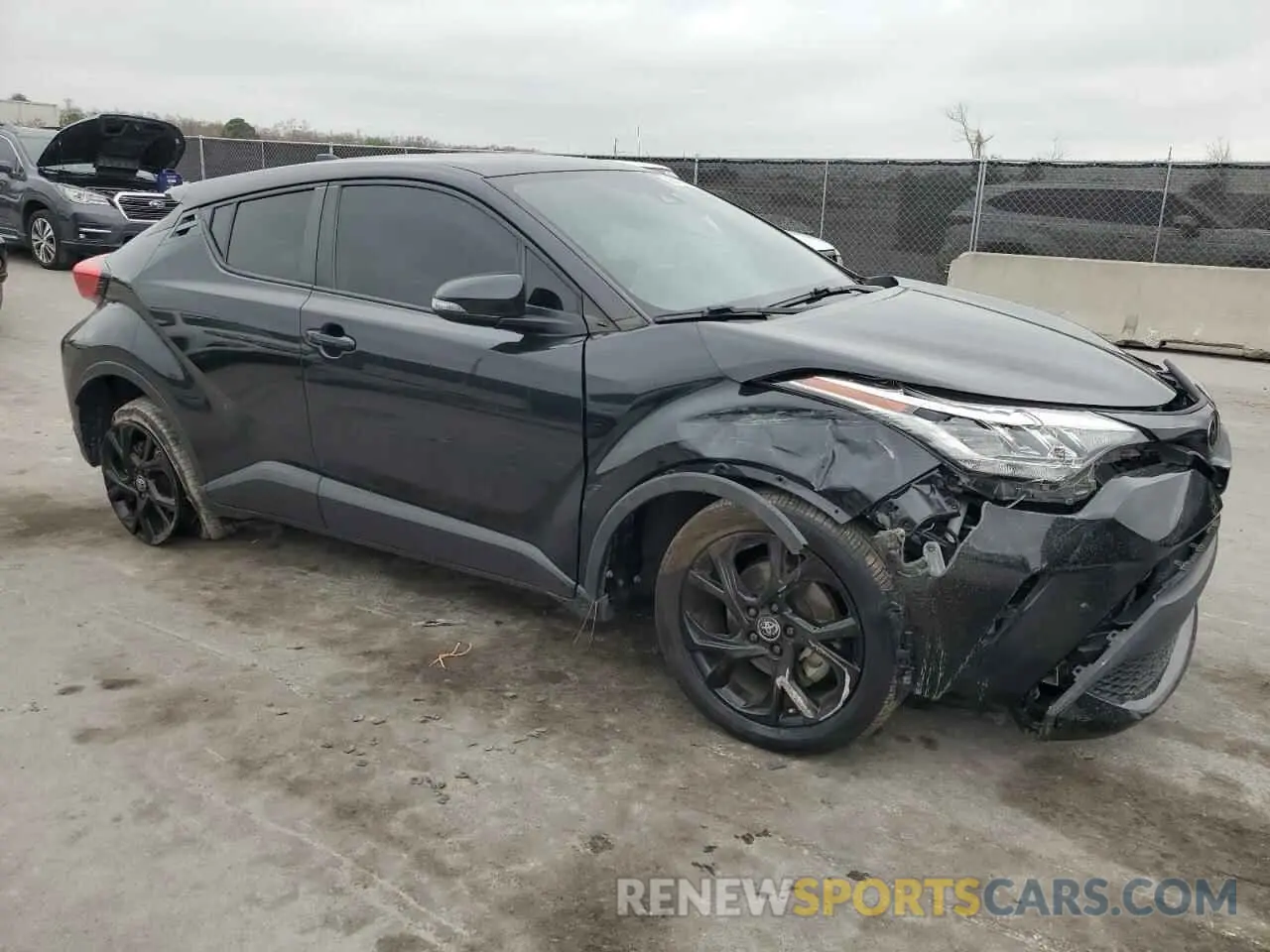 4 fotografías del automóvil dañado JTNKHMBX2M1128772 TOYOTA C-HR 2021
