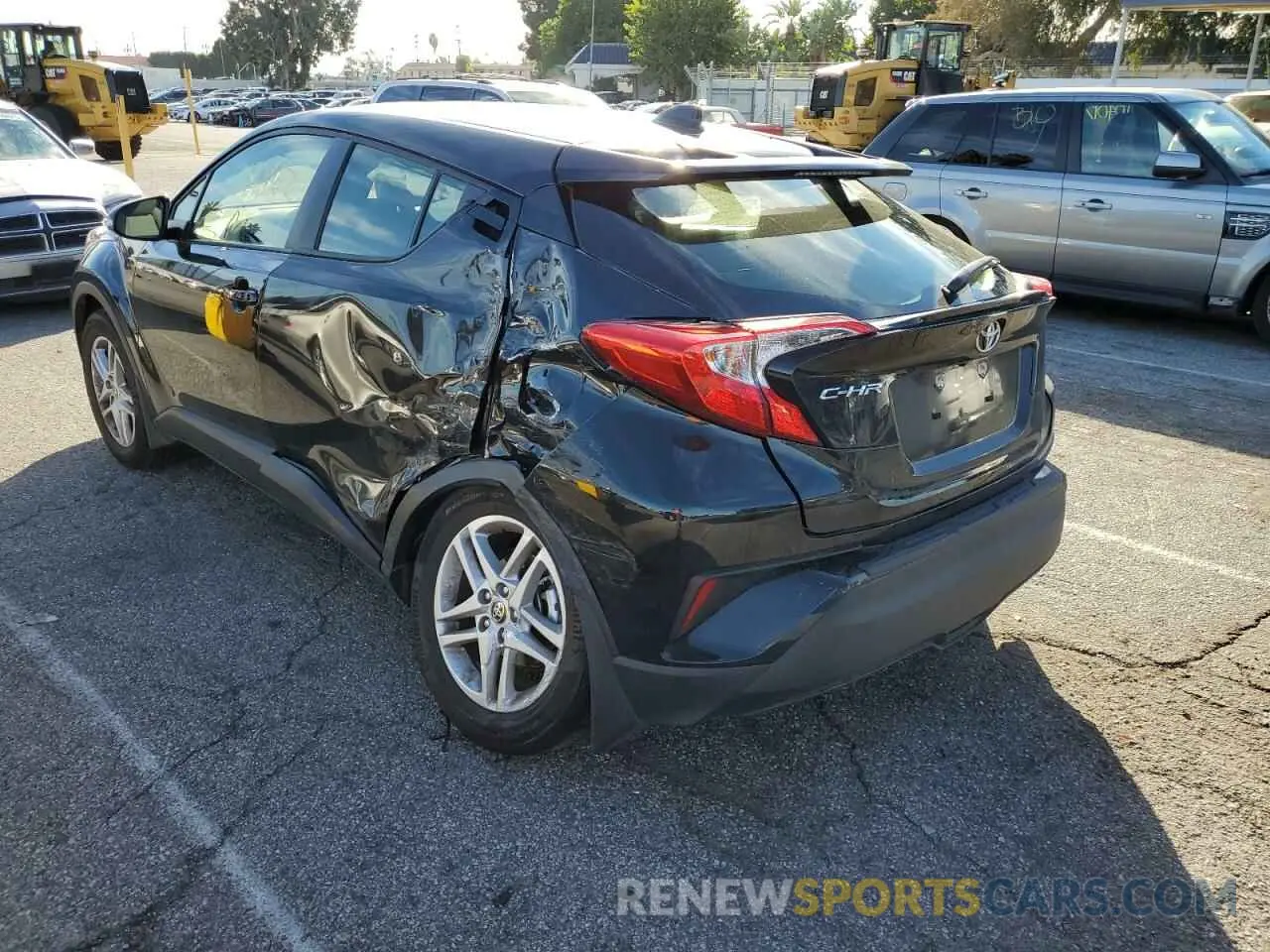 3 fotografías del automóvil dañado JTNKHMBX4M1122889 TOYOTA C-HR 2021