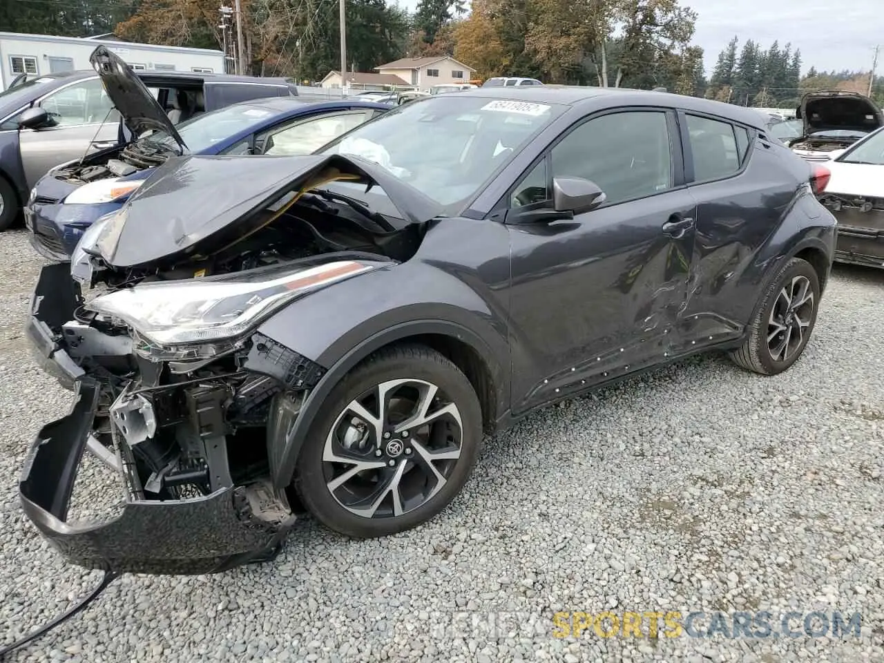 1 fotografías del automóvil dañado JTNKHMBX4M1125209 TOYOTA C-HR 2021