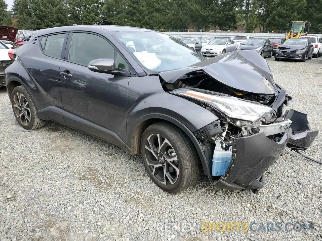 4 fotografías del automóvil dañado JTNKHMBX4M1125209 TOYOTA C-HR 2021