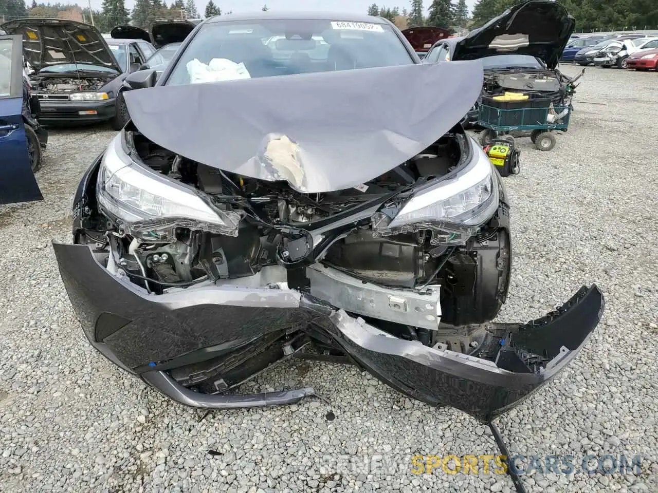 5 fotografías del automóvil dañado JTNKHMBX4M1125209 TOYOTA C-HR 2021