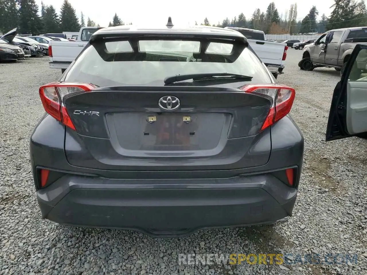 6 fotografías del automóvil dañado JTNKHMBX4M1125209 TOYOTA C-HR 2021