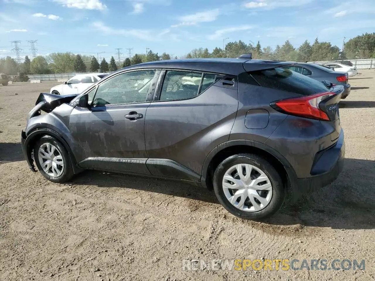 2 fotografías del automóvil dañado JTNKHMBX5M1115904 TOYOTA C-HR 2021