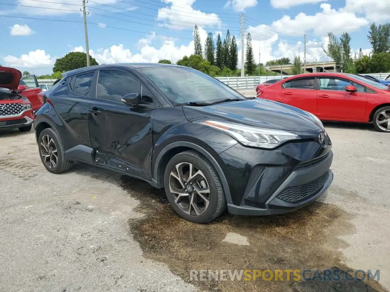 4 fotografías del automóvil dañado JTNKHMBX6M1099714 TOYOTA C-HR 2021