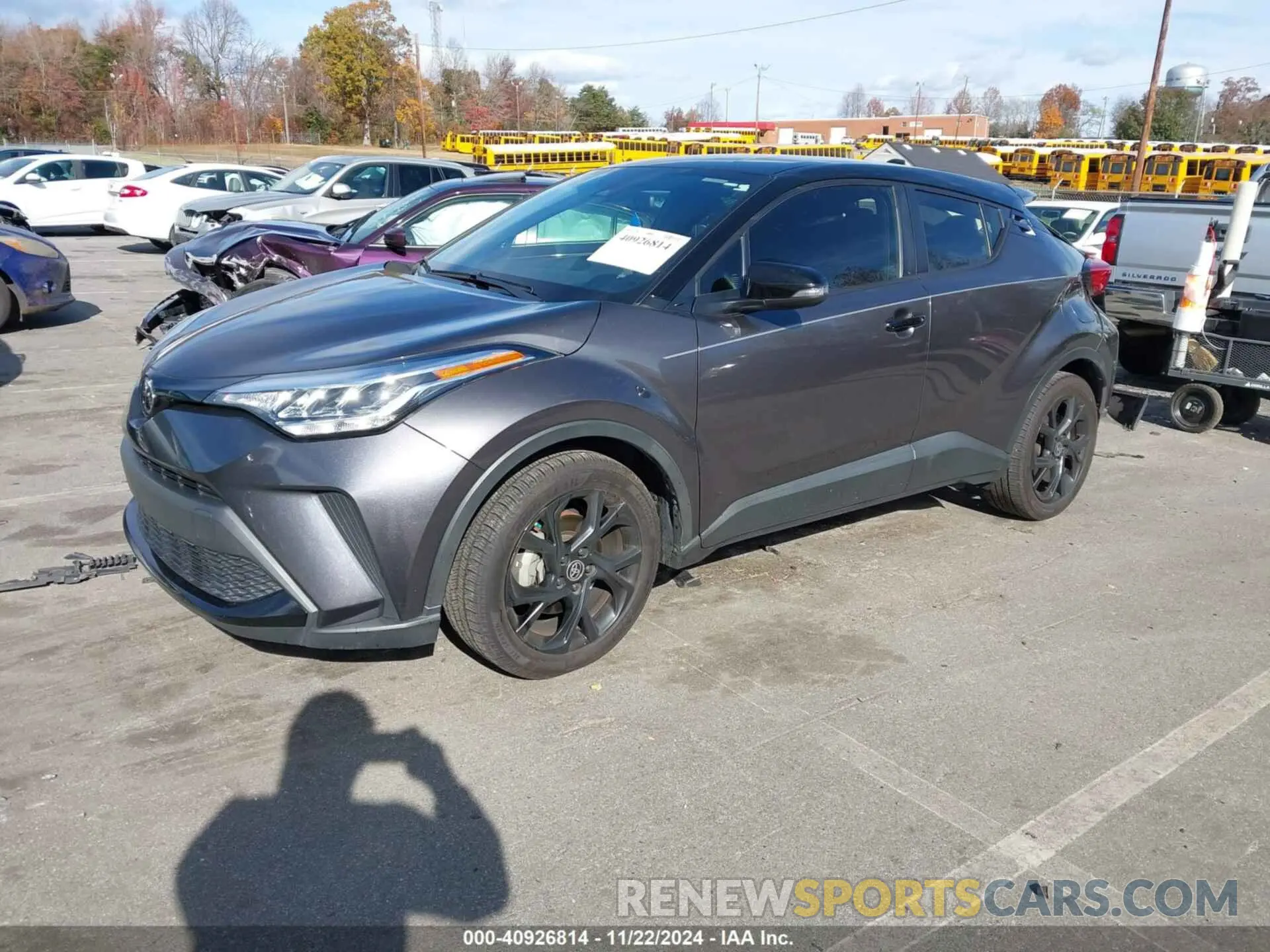 2 fotografías del automóvil dañado JTNKHMBX6M1114518 TOYOTA C-HR 2021