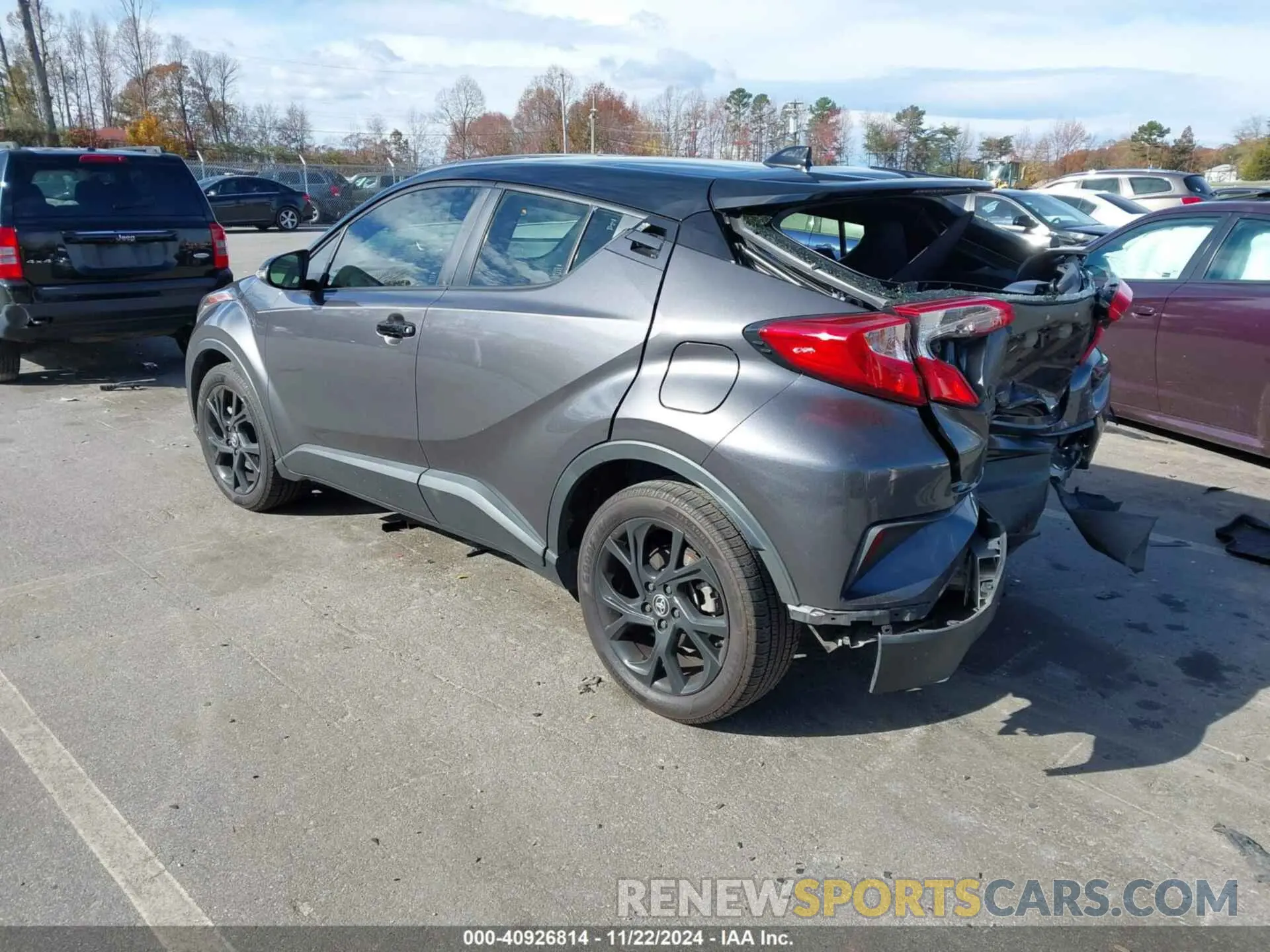 3 fotografías del automóvil dañado JTNKHMBX6M1114518 TOYOTA C-HR 2021