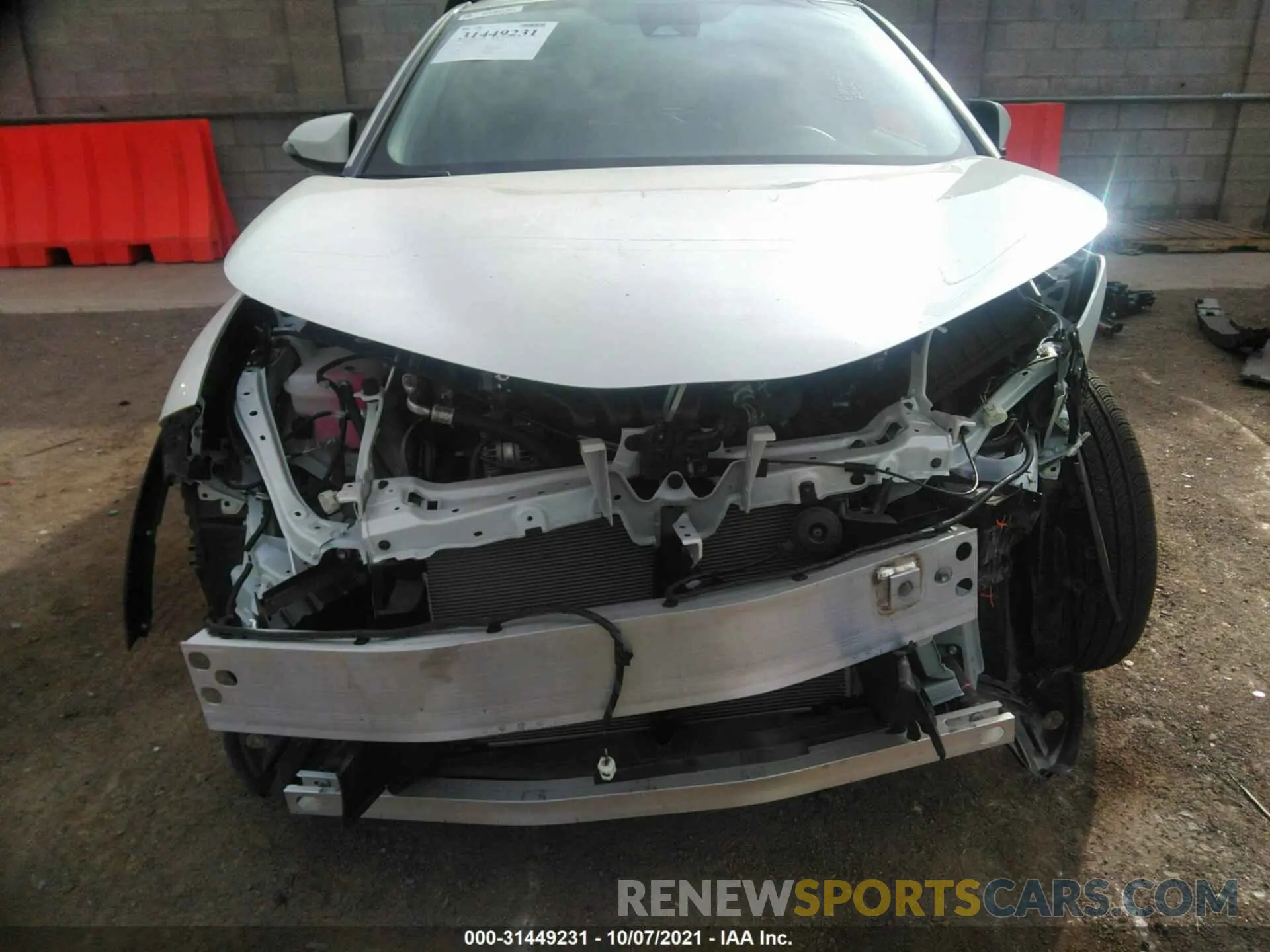 6 fotografías del automóvil dañado JTNKHMBX6M1120335 TOYOTA C-HR 2021