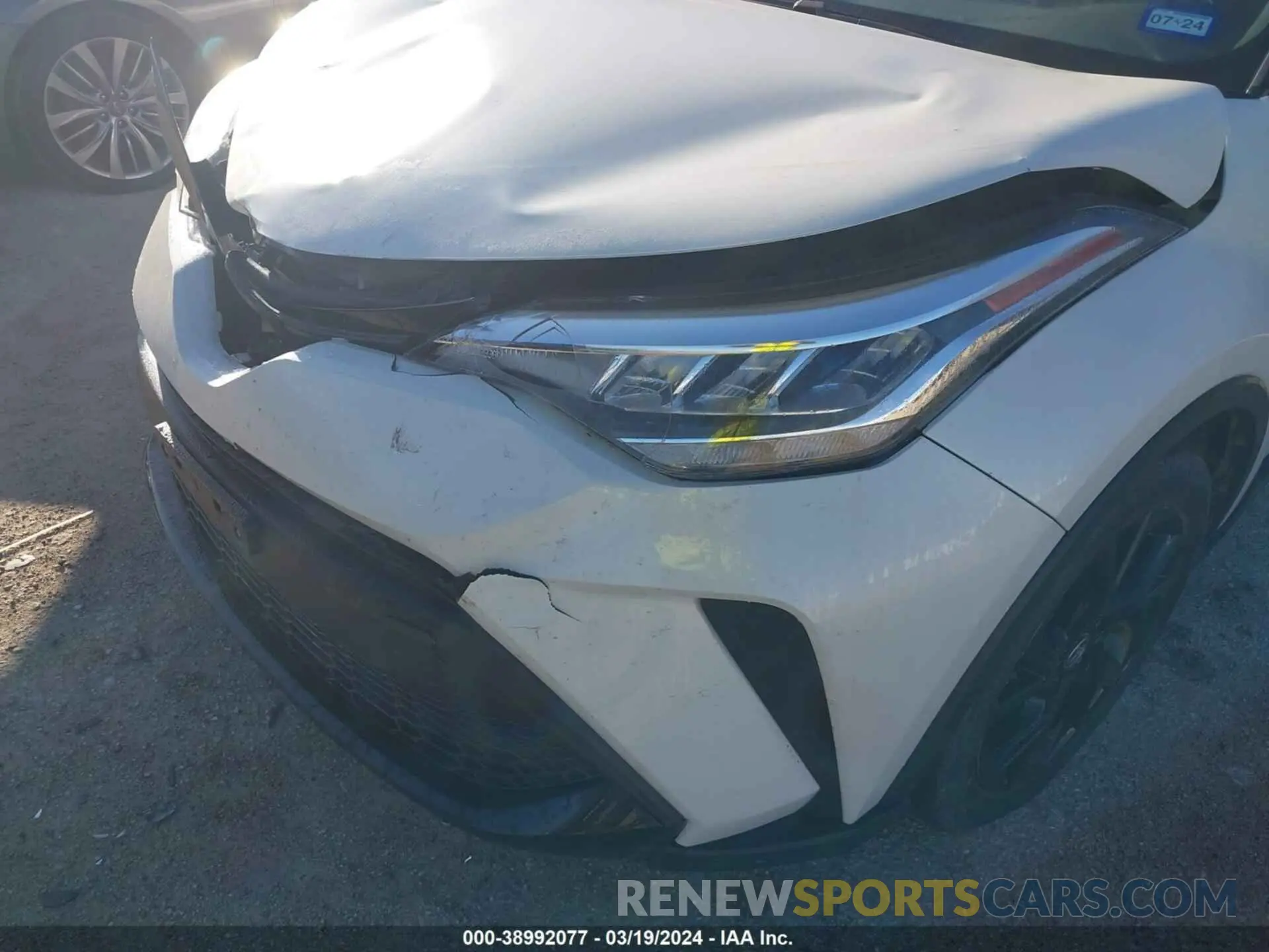 6 fotografías del automóvil dañado JTNKHMBX6M1122392 TOYOTA C-HR 2021