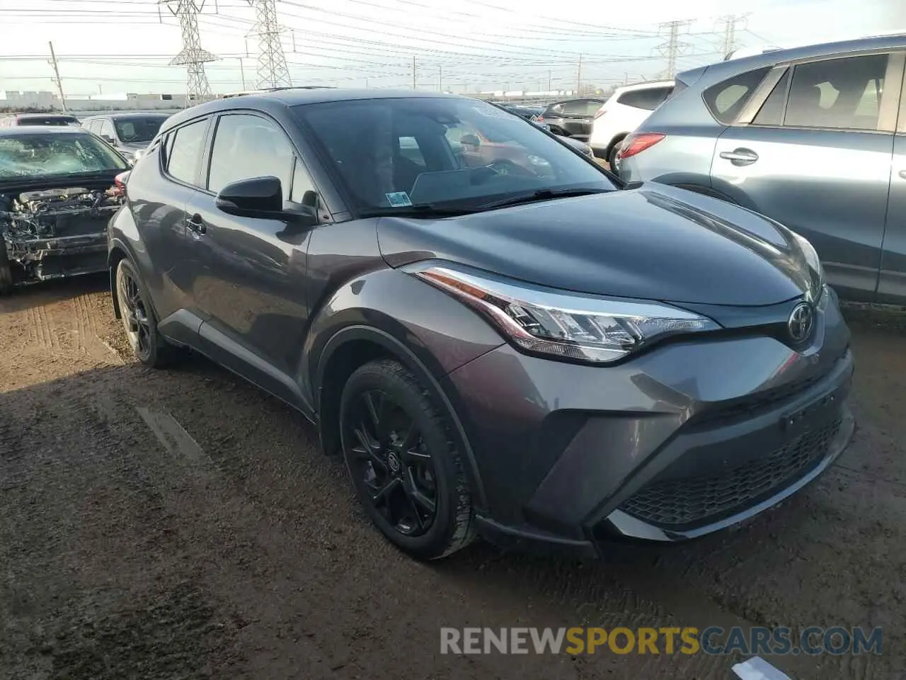 4 fotografías del automóvil dañado JTNKHMBX6M1122778 TOYOTA C-HR 2021