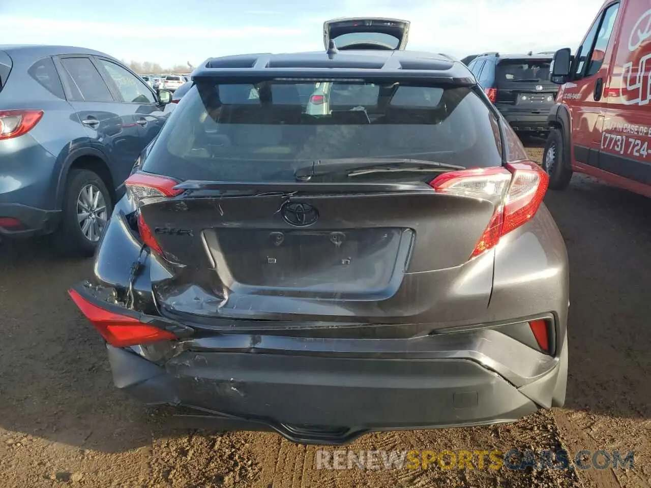6 fotografías del automóvil dañado JTNKHMBX6M1122778 TOYOTA C-HR 2021