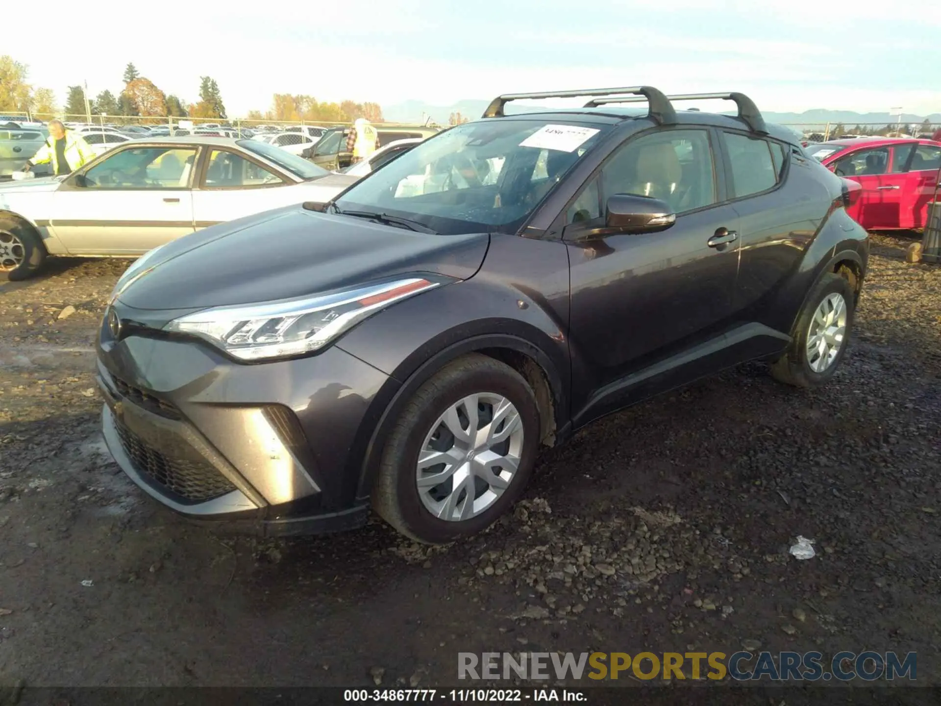 2 fotografías del automóvil dañado JTNKHMBX7M1118304 TOYOTA C-HR 2021
