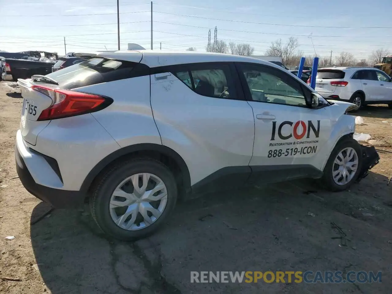 3 fotografías del automóvil dañado JTNKHMBX8M1116108 TOYOTA C-HR 2021