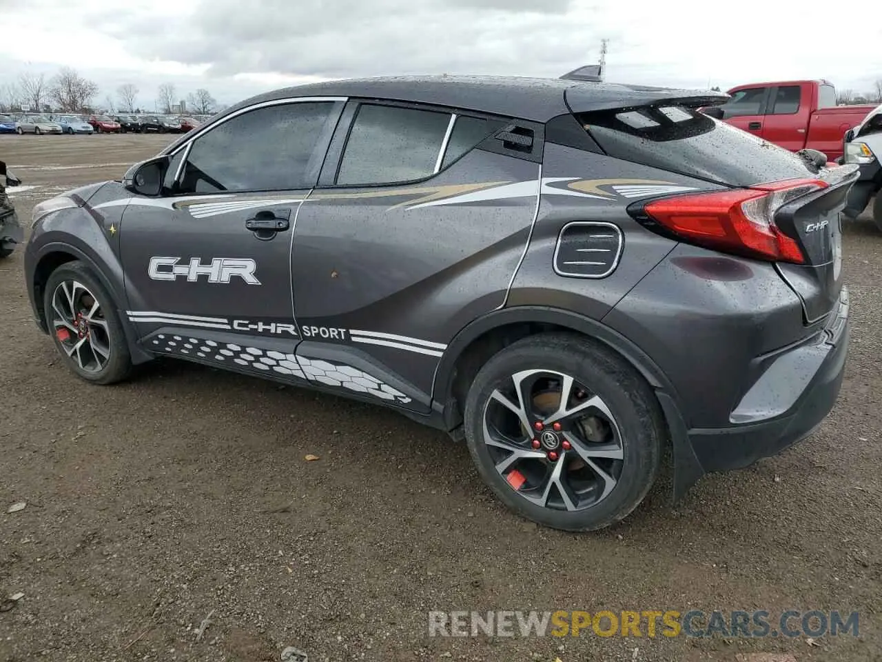 2 fotografías del automóvil dañado JTNKHMBX9M1120927 TOYOTA C-HR 2021