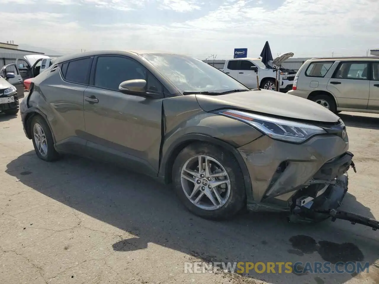 4 fotografías del automóvil dañado JTNKHMBXXM1095455 TOYOTA C-HR 2021