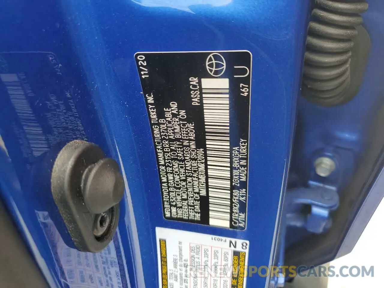 13 fotografías del automóvil dañado NMTKHMBX0MR120904 TOYOTA C-HR 2021
