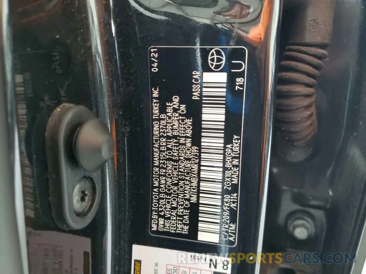 13 fotografías del automóvil dañado NMTKHMBX4MR127399 TOYOTA C-HR 2021