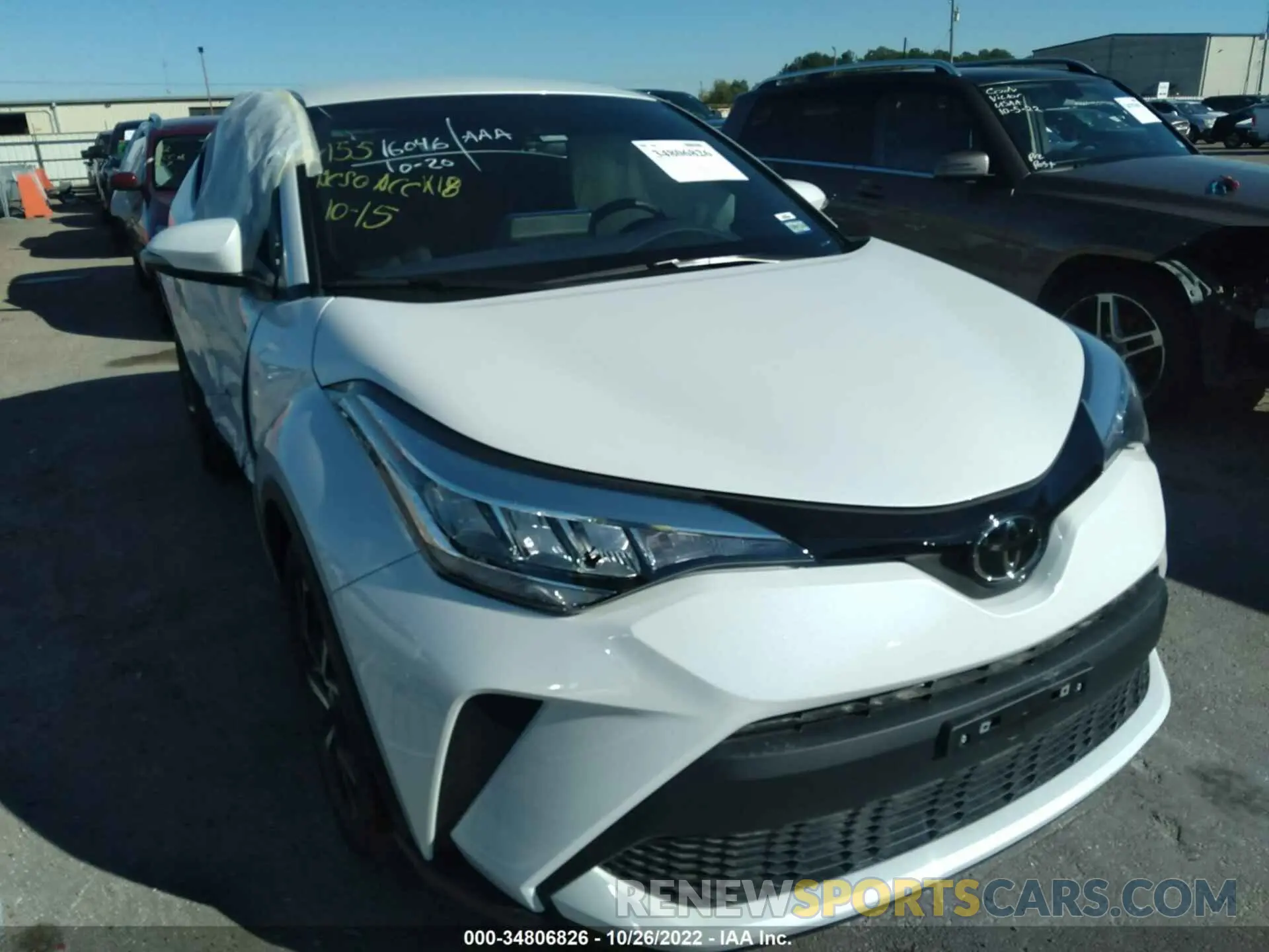 1 fotografías del automóvil dañado NMTKHMBX1NR144713 TOYOTA C-HR 2022