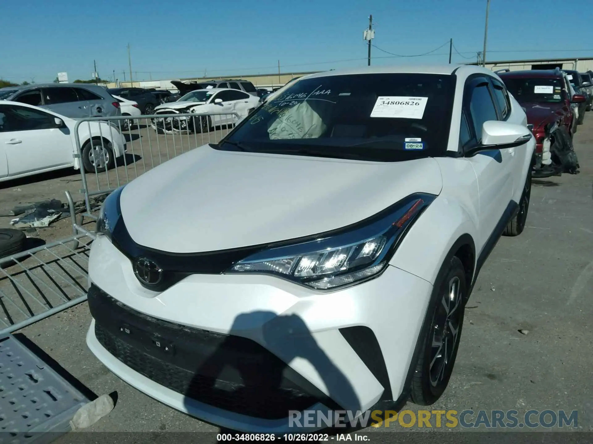 2 fotografías del automóvil dañado NMTKHMBX1NR144713 TOYOTA C-HR 2022