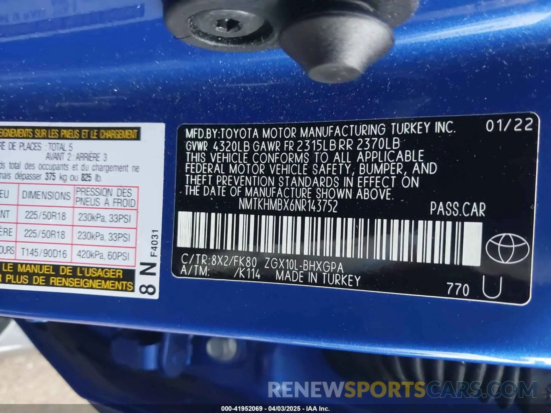 9 fotografías del automóvil dañado NMTKHMBX6NR143752 TOYOTA C-HR 2022
