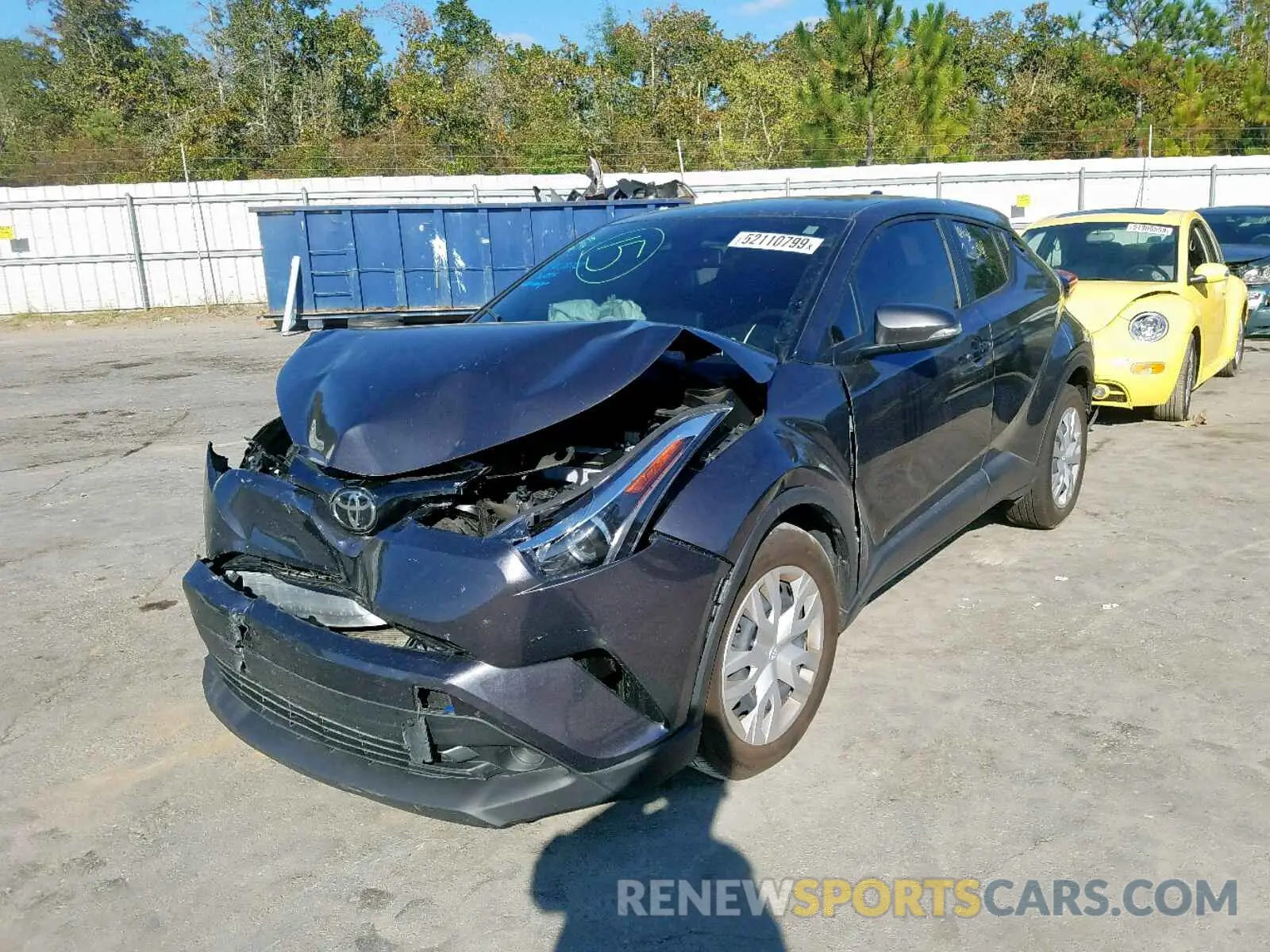 2 fotografías del automóvil dañado JTNKHMBX1K1016879 TOYOTA C-HR XLE 2019