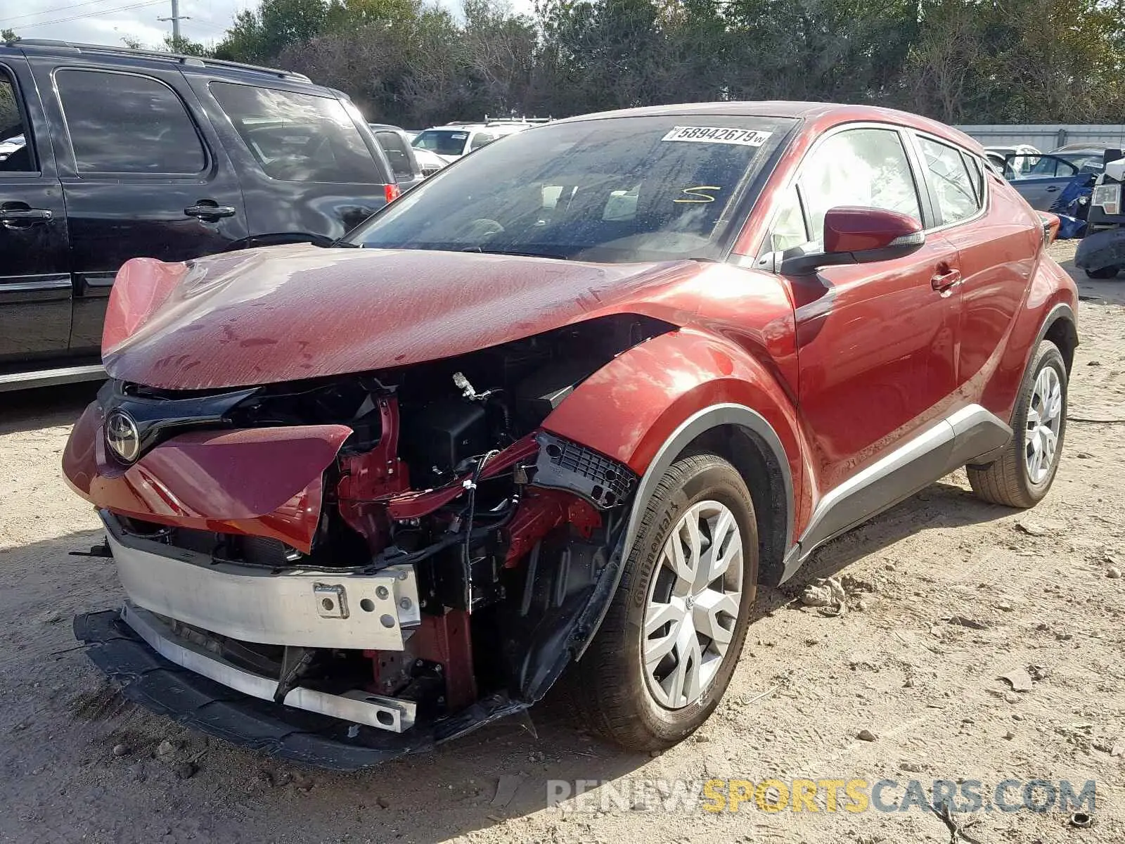 2 fotografías del automóvil dañado JTNKHMBX2K1053634 TOYOTA C-HR XLE 2019