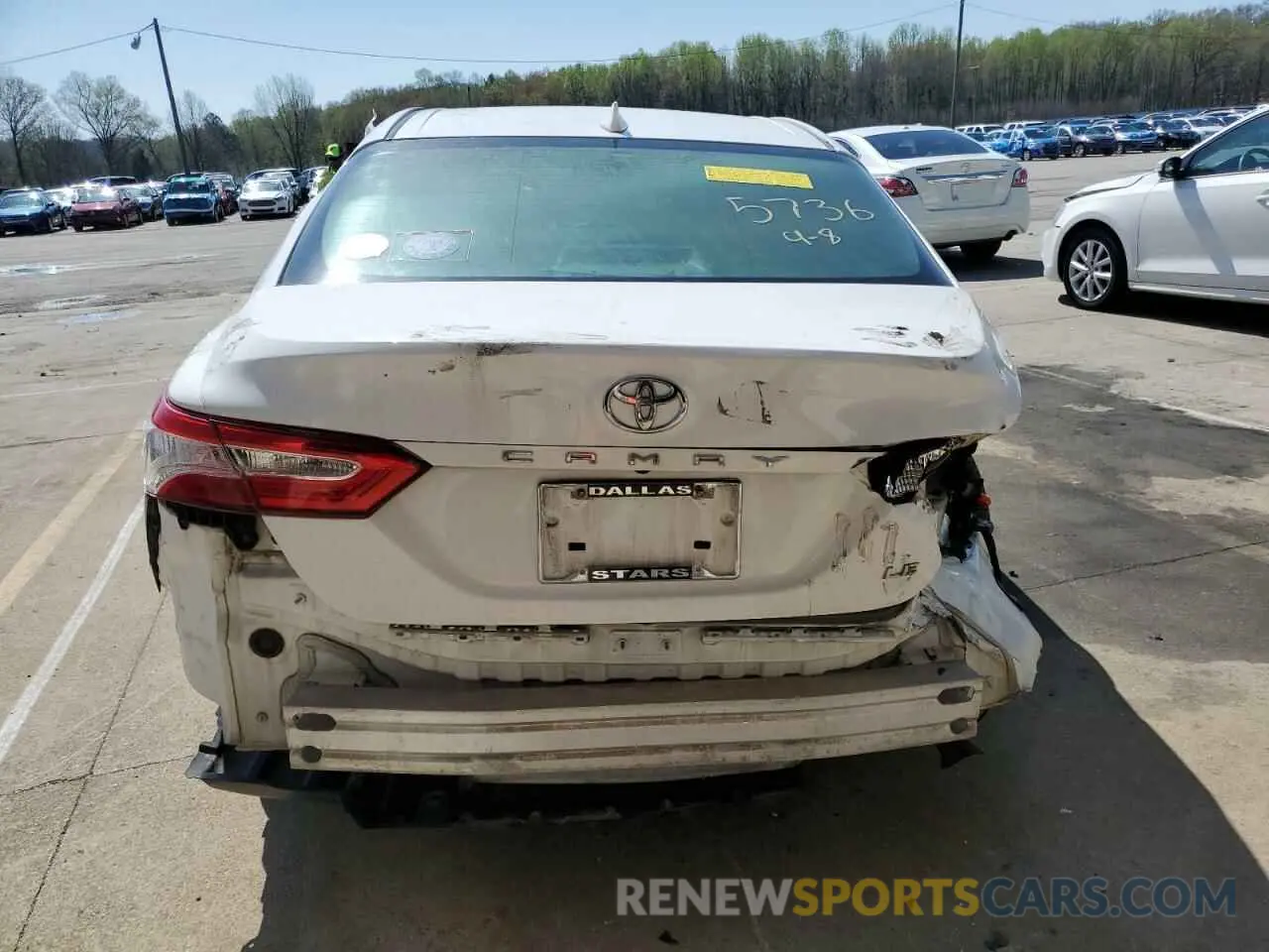 6 fotografías del automóvil dañado 4T1B11HK0KU265736 TOYOTA CAMRY 2019
