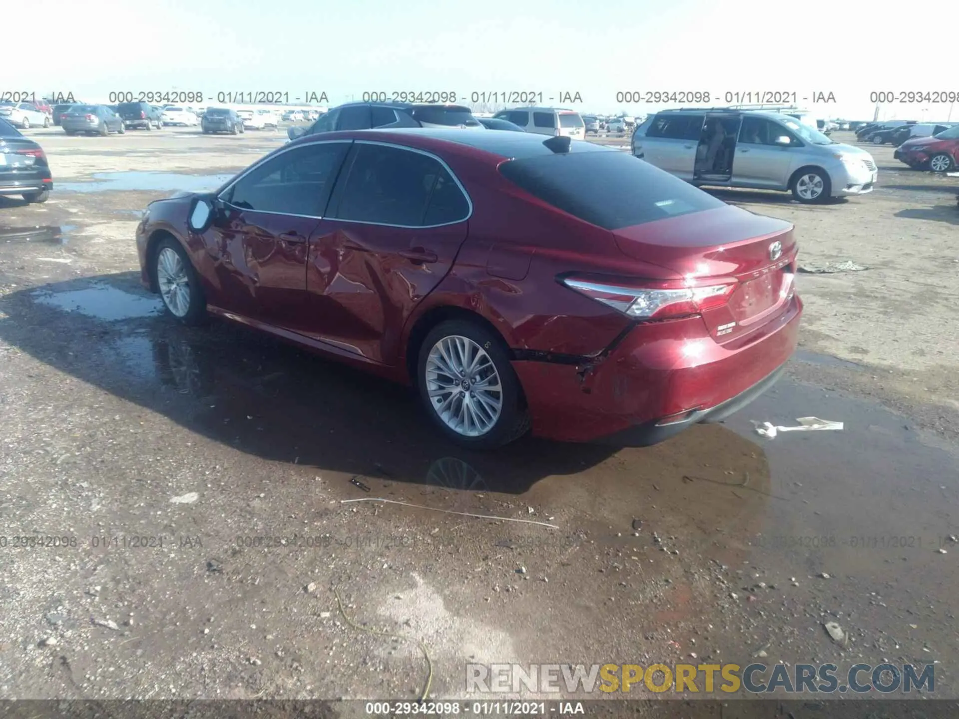 3 fotografías del automóvil dañado 4T1B11HK2KU701616 TOYOTA CAMRY 2019