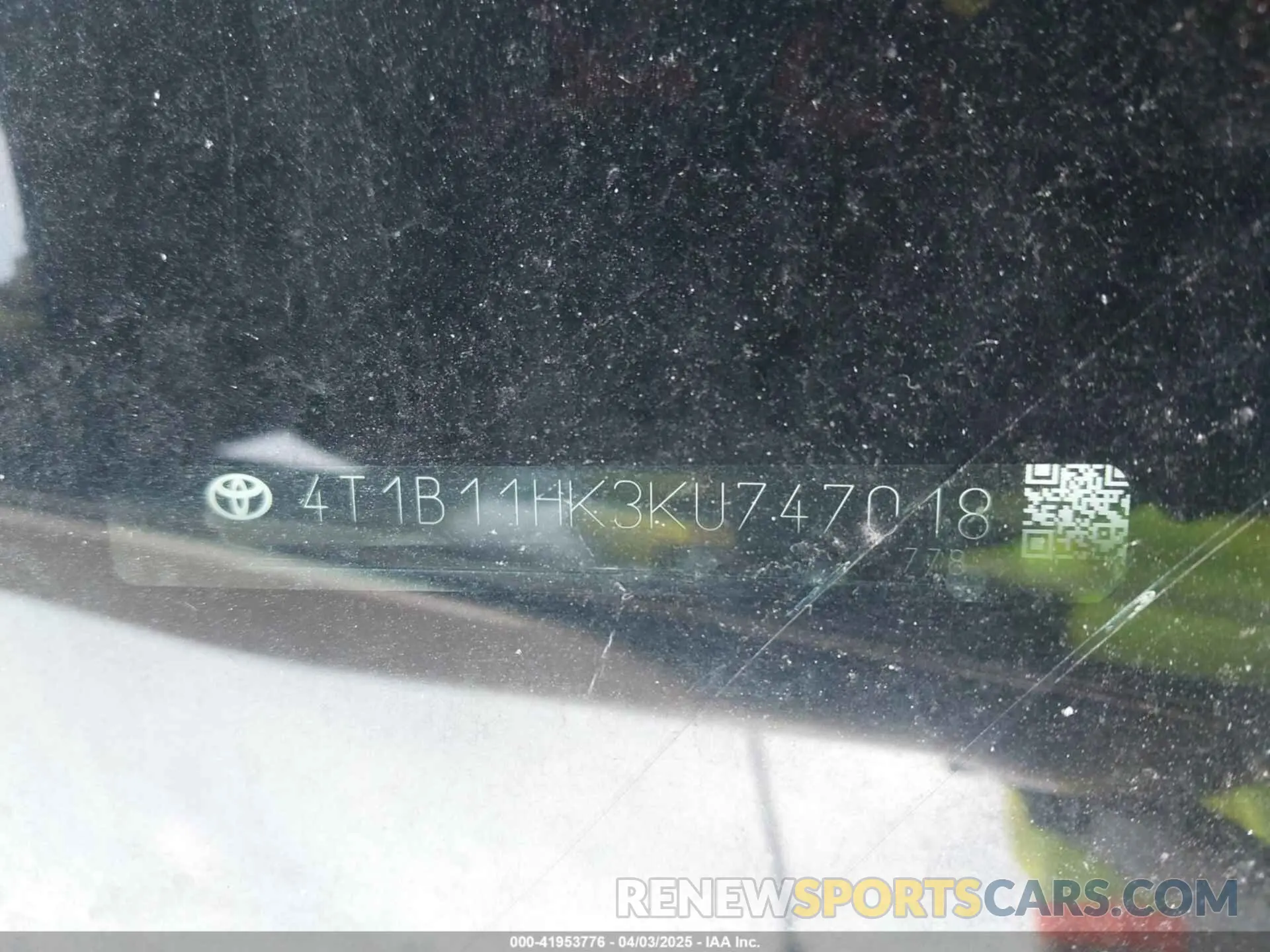 9 fotografías del automóvil dañado 4T1B11HK3KU747018 TOYOTA CAMRY 2019