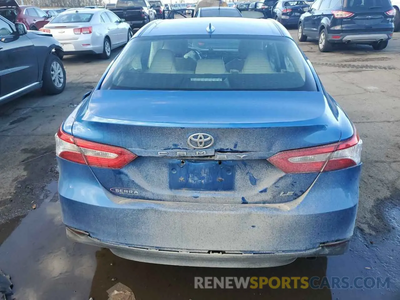 6 fotografías del automóvil dañado 4T1B11HK4KU165008 TOYOTA CAMRY 2019