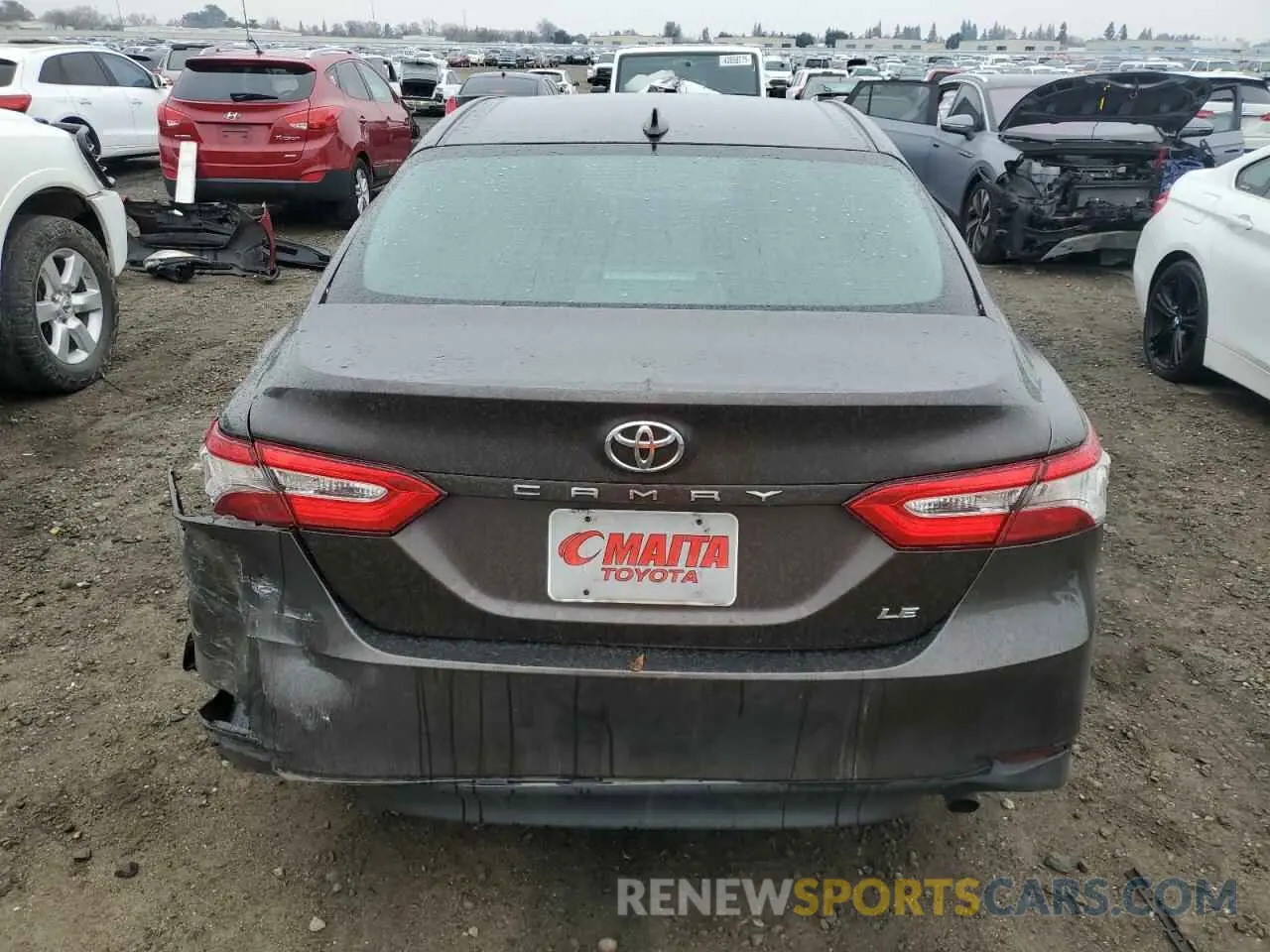 6 fotografías del automóvil dañado 4T1B11HK5KU687842 TOYOTA CAMRY 2019