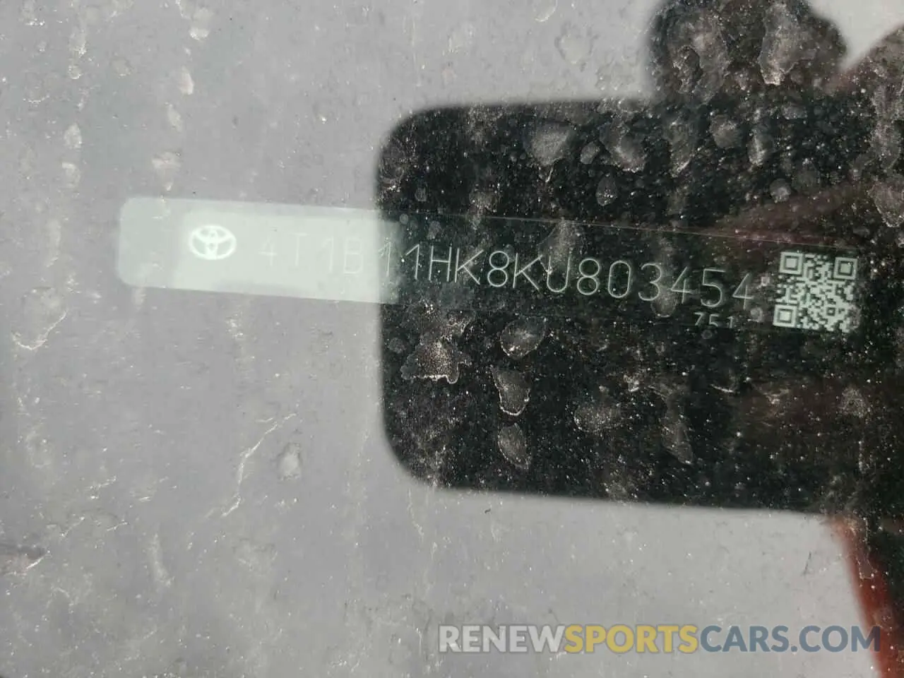 13 fotografías del automóvil dañado 4T1B11HK8KU803454 TOYOTA CAMRY 2019