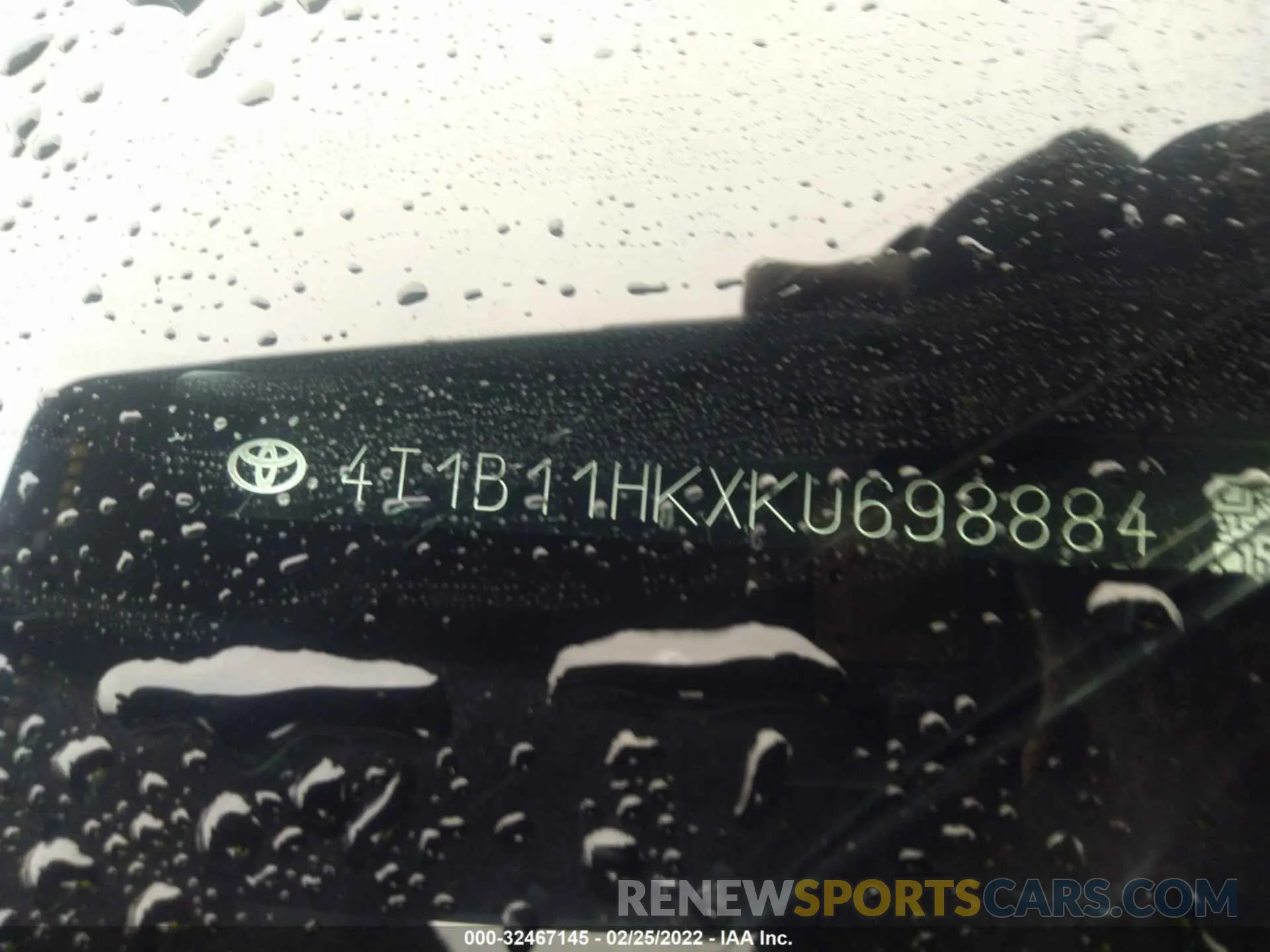 9 fotografías del automóvil dañado 4T1B11HKXKU698884 TOYOTA CAMRY 2019