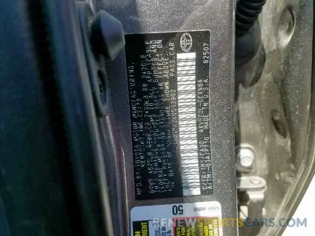 10 fotografías del automóvil dañado 4T1B31HK2KU513902 TOYOTA CAMRY 2019
