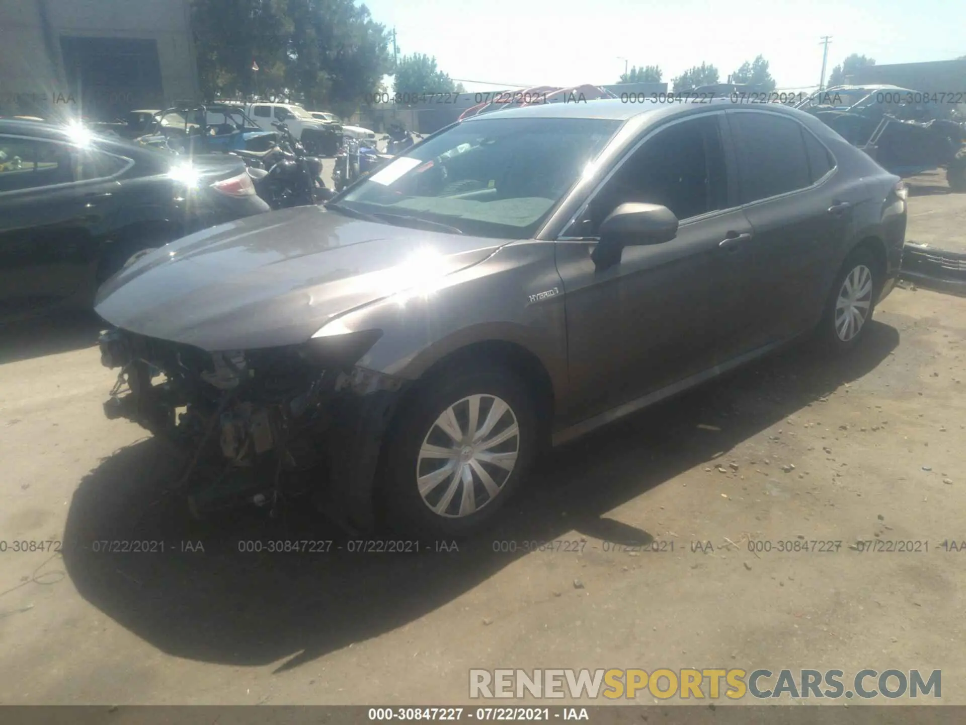 2 fotografías del automóvil dañado 4T1B31HK9KU007399 TOYOTA CAMRY 2019