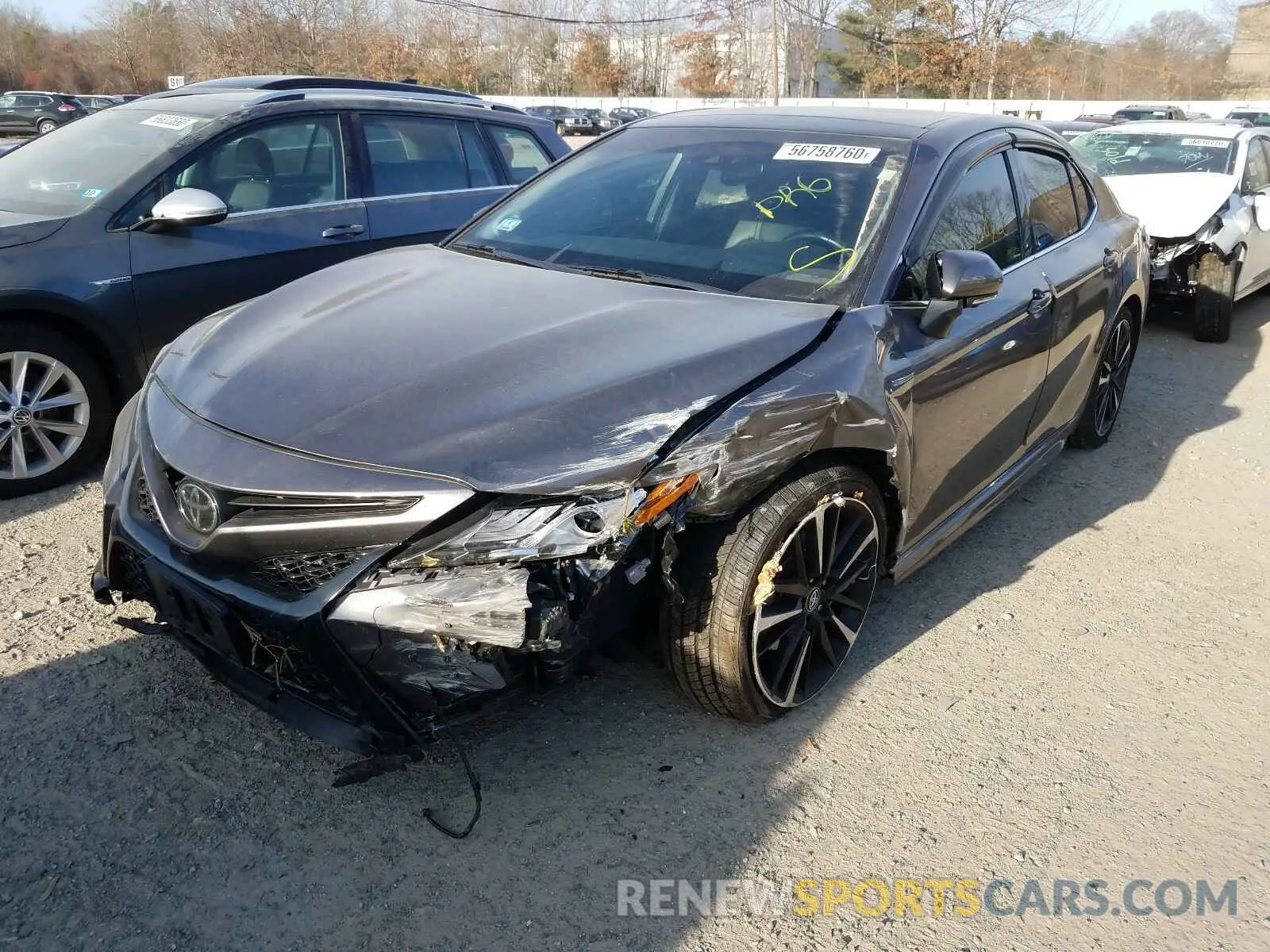 2 fotografías del automóvil dañado 4T1BZ1HK3KU022964 TOYOTA CAMRY 2019