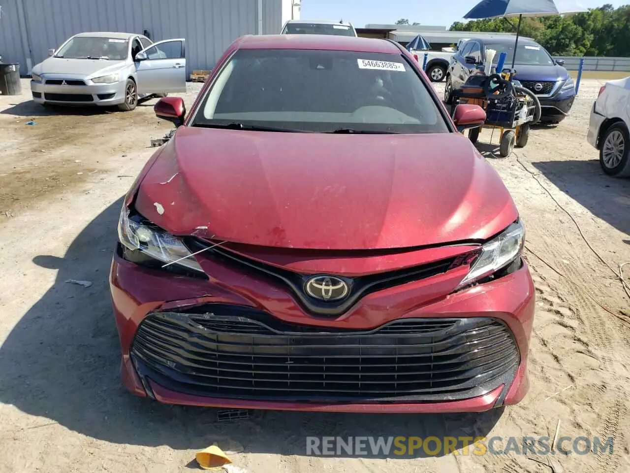5 fotografías del automóvil dañado 4T1C11AK1LU399395 TOYOTA CAMRY 2020