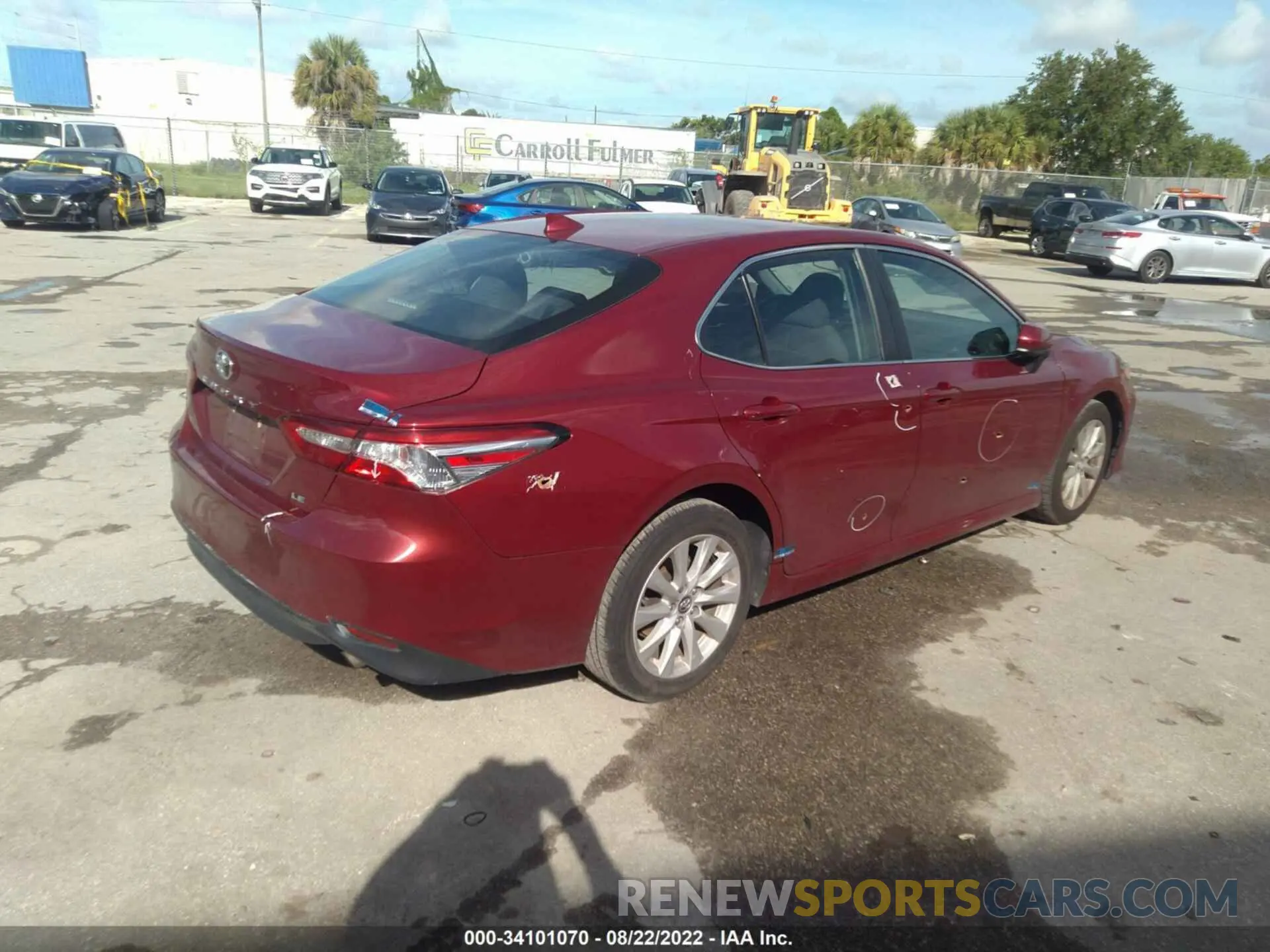 4 fotografías del automóvil dañado 4T1C11AK1LU918042 TOYOTA CAMRY 2020