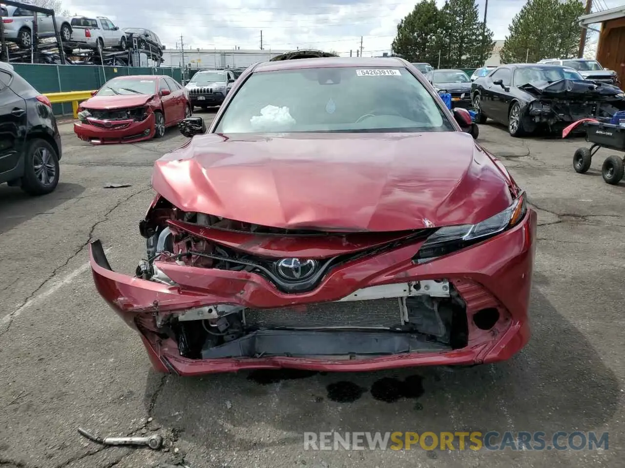 5 fotografías del automóvil dañado 4T1C11AK3LU997665 TOYOTA CAMRY 2020