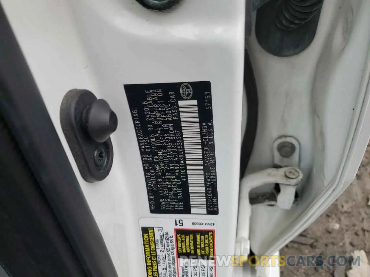 14 fotografías del automóvil dañado 4T1C11AK9LU929287 TOYOTA CAMRY 2020
