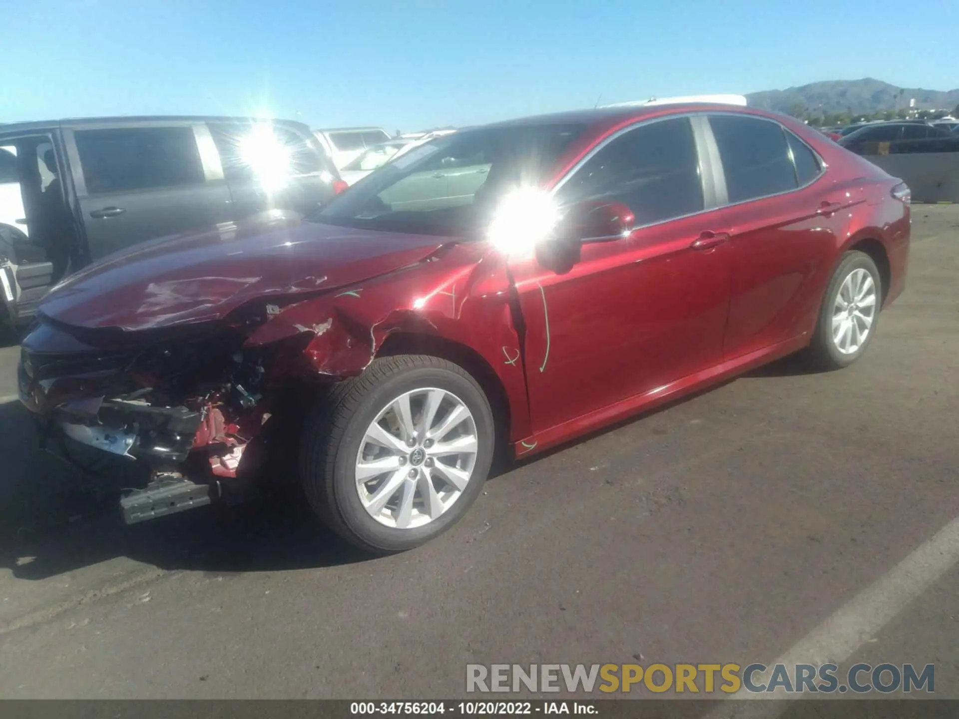 2 fotografías del automóvil dañado 4T1C11BK2LU017633 TOYOTA CAMRY 2020
