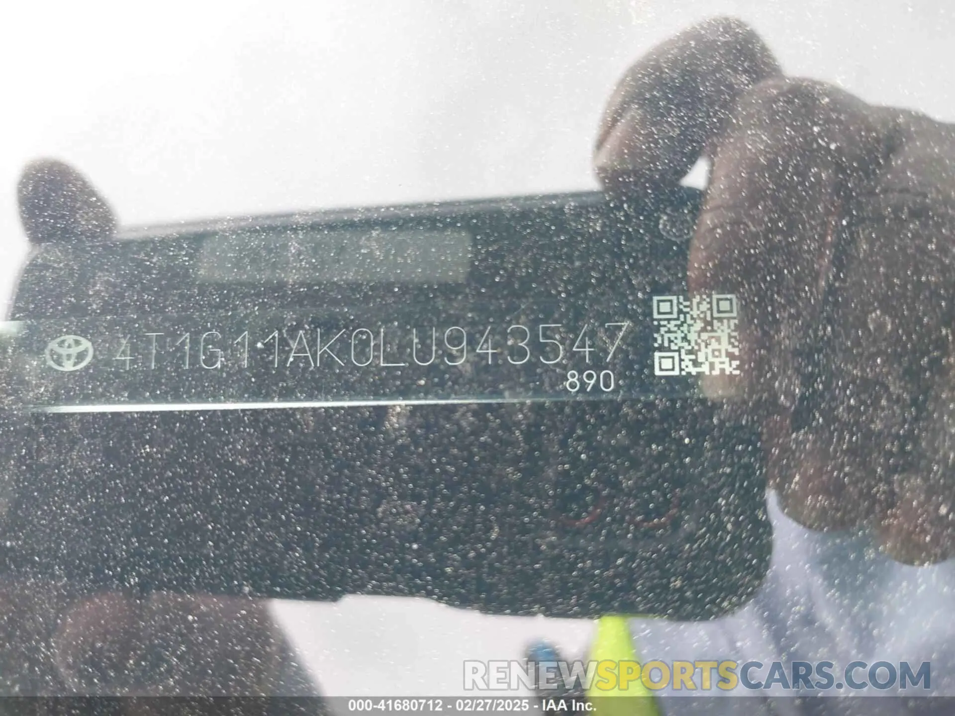 9 fotografías del automóvil dañado 4T1G11AK0LU943547 TOYOTA CAMRY 2020