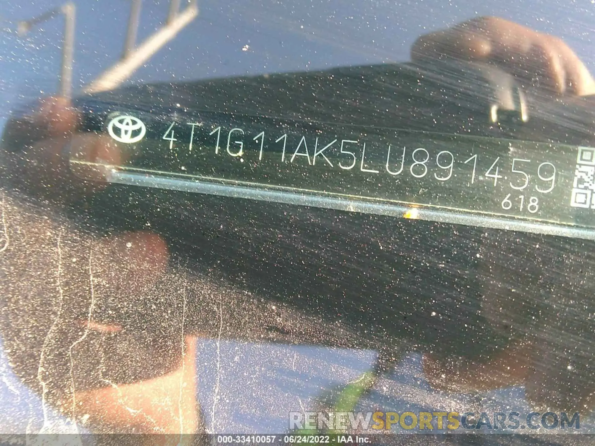 9 fotografías del automóvil dañado 4T1G11AK5LU891459 TOYOTA CAMRY 2020