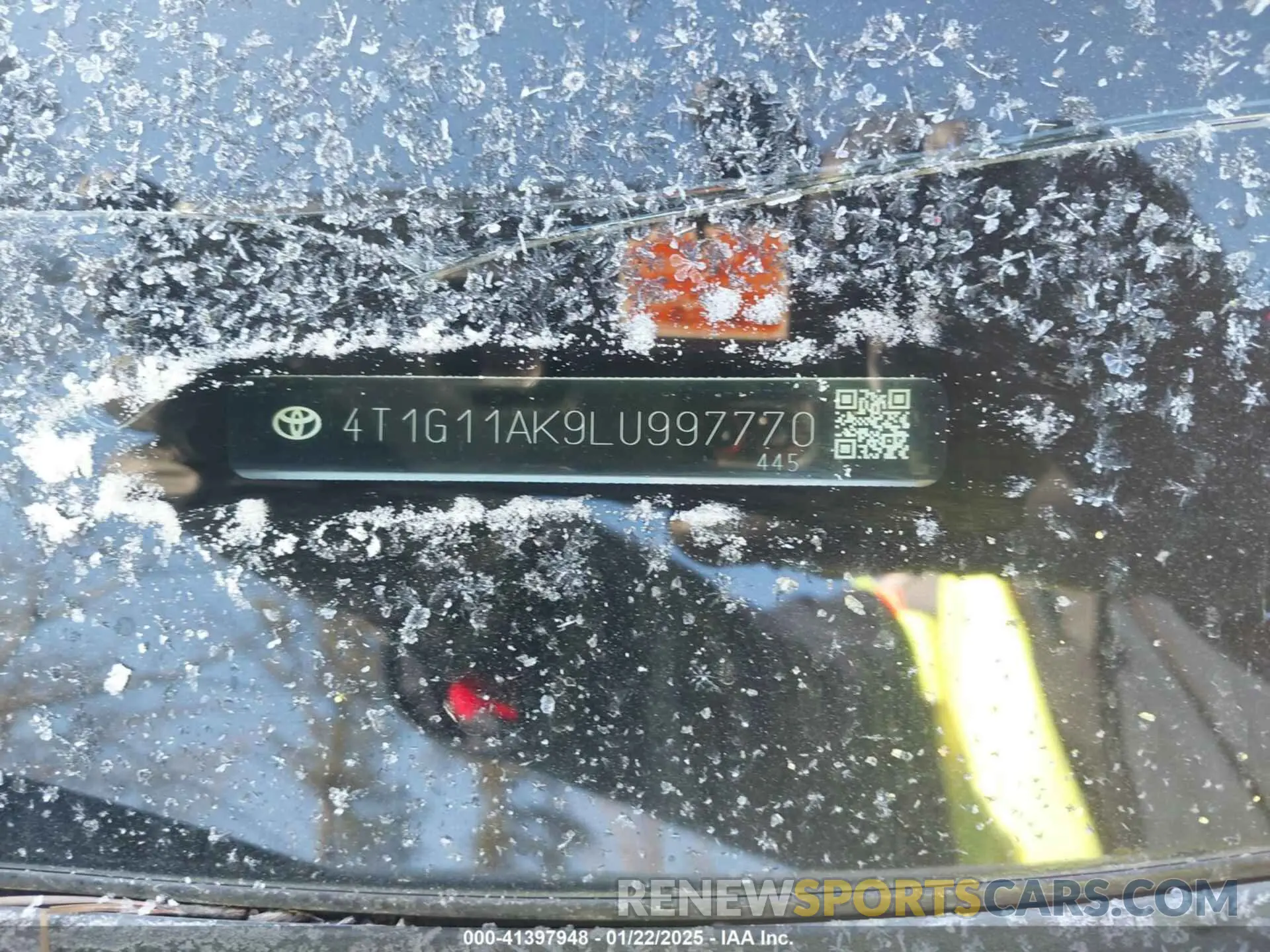 9 fotografías del automóvil dañado 4T1G11AK9LU997770 TOYOTA CAMRY 2020