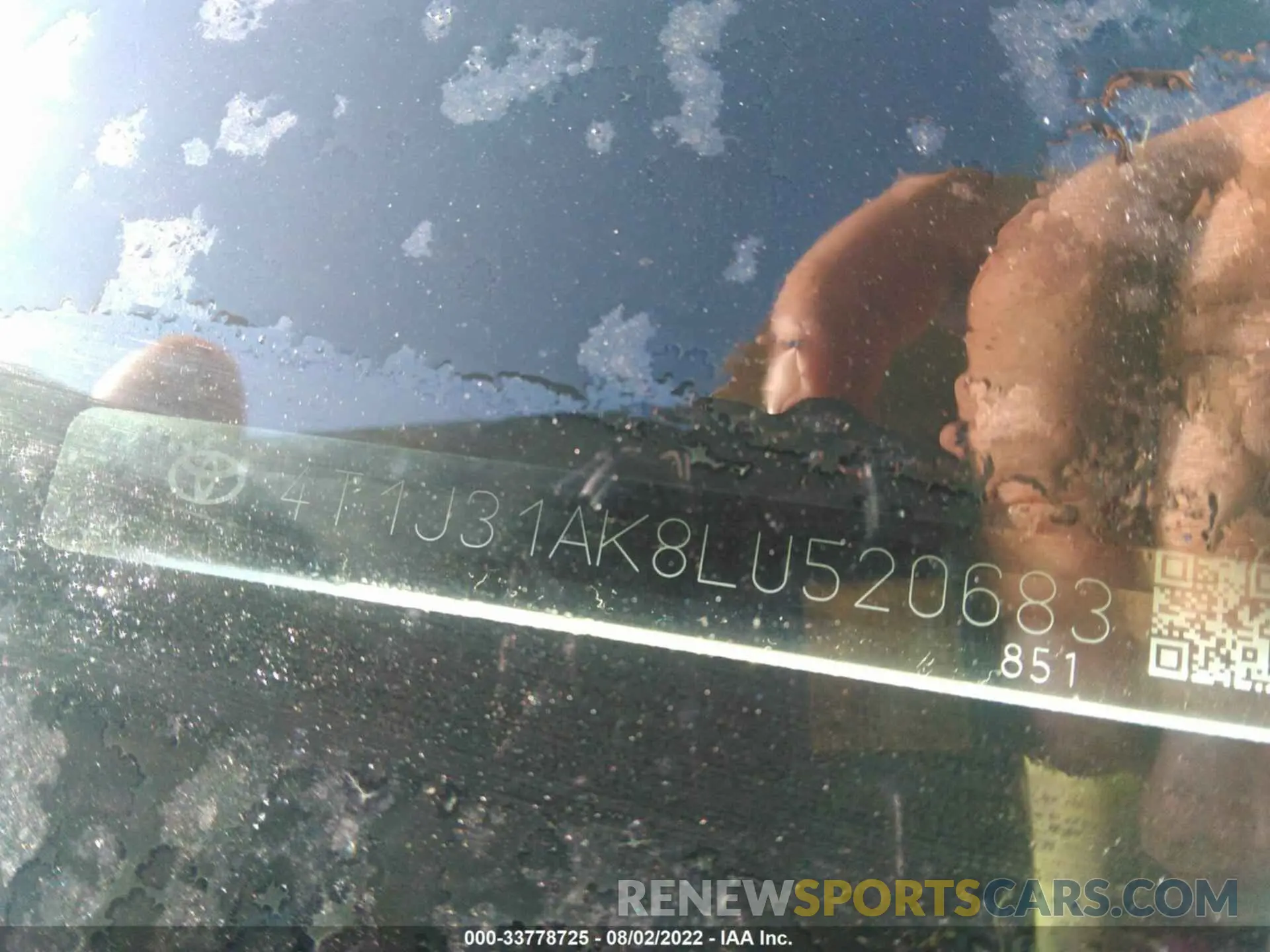 9 fotografías del automóvil dañado 4T1J31AK8LU520683 TOYOTA CAMRY 2020