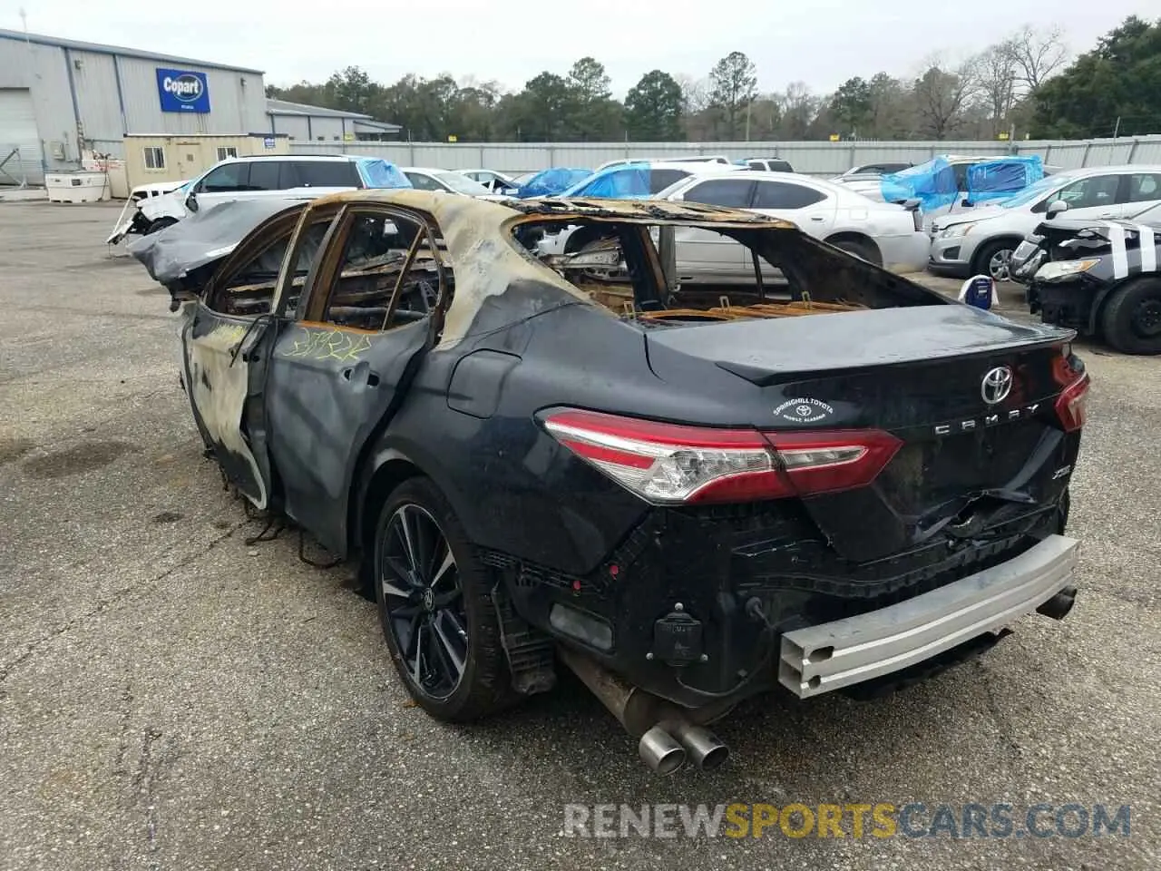 3 fotografías del automóvil dañado 4T1K61AK0LU383900 TOYOTA CAMRY 2020