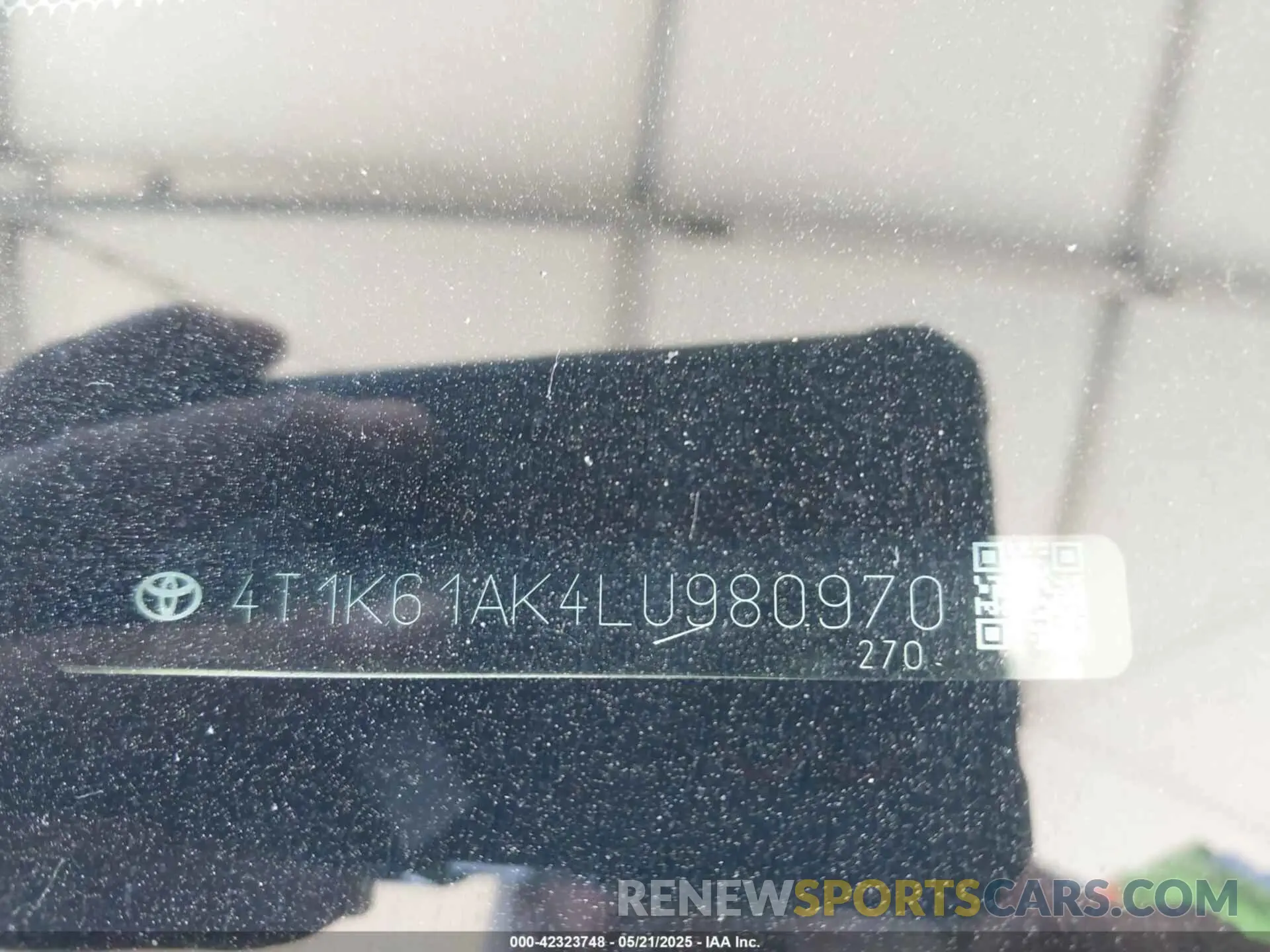 9 fotografías del automóvil dañado 4T1K61AK4LU980970 TOYOTA CAMRY 2020
