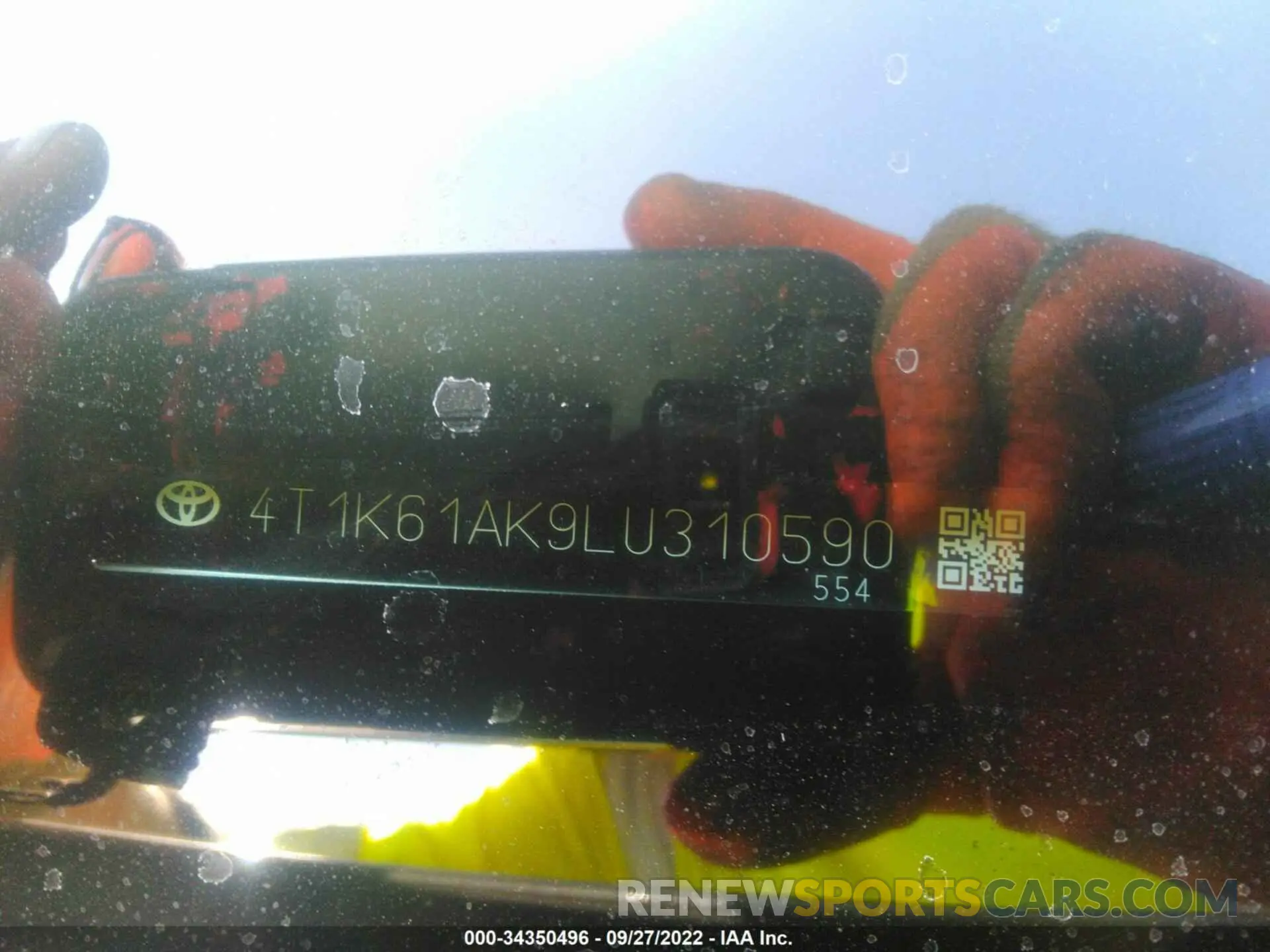 9 fotografías del automóvil dañado 4T1K61AK9LU310590 TOYOTA CAMRY 2020