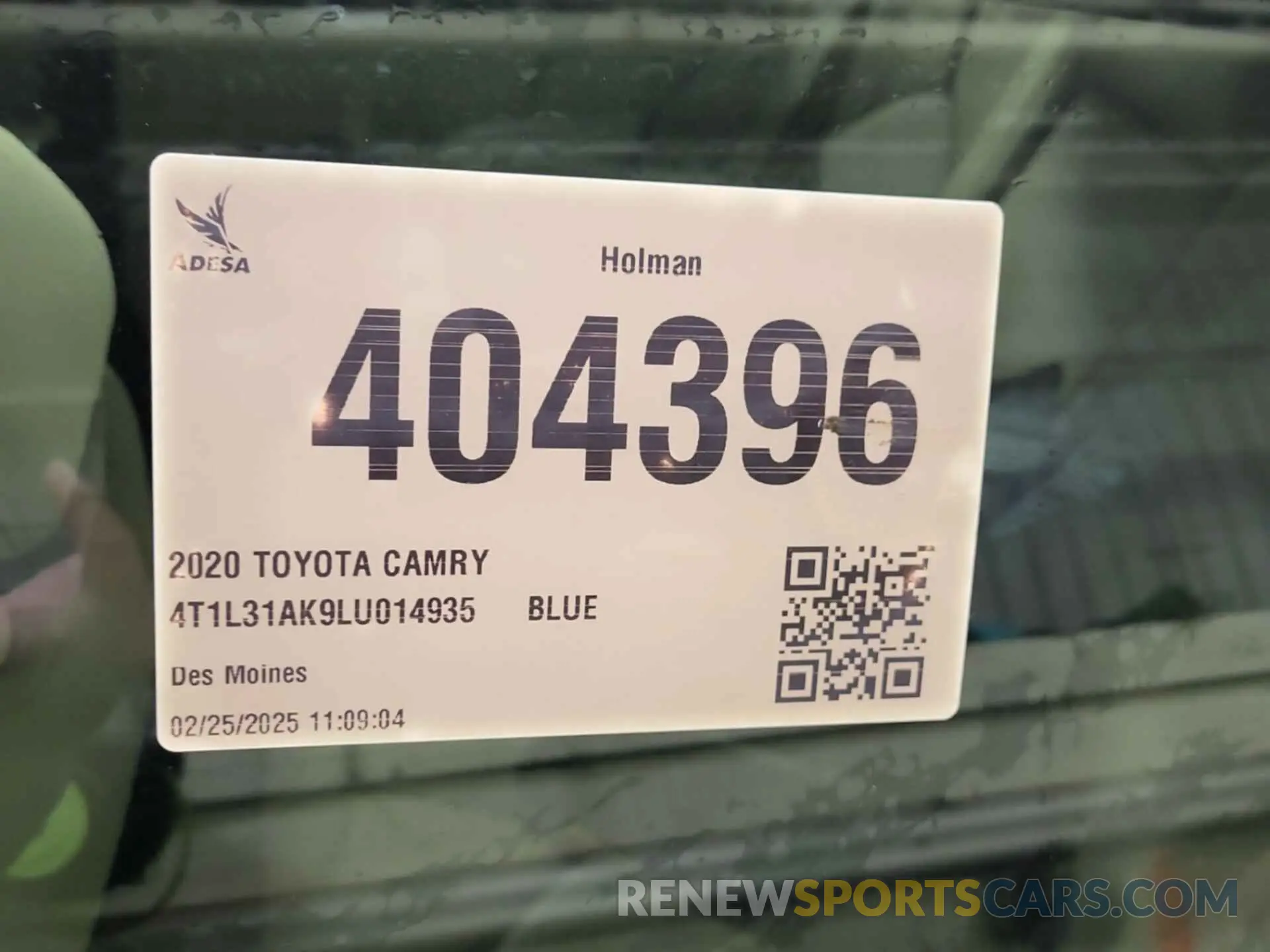 20 fotografías del automóvil dañado 4T1L31AK9LU014935 TOYOTA CAMRY 2020