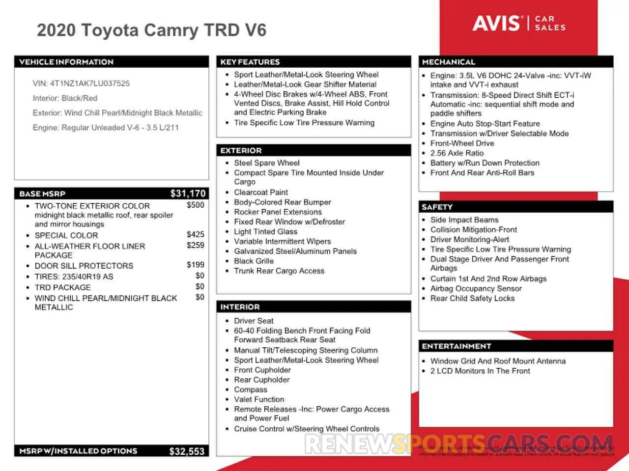 12 fotografías del automóvil dañado 4T1NZ1AK7LU037525 TOYOTA CAMRY 2020